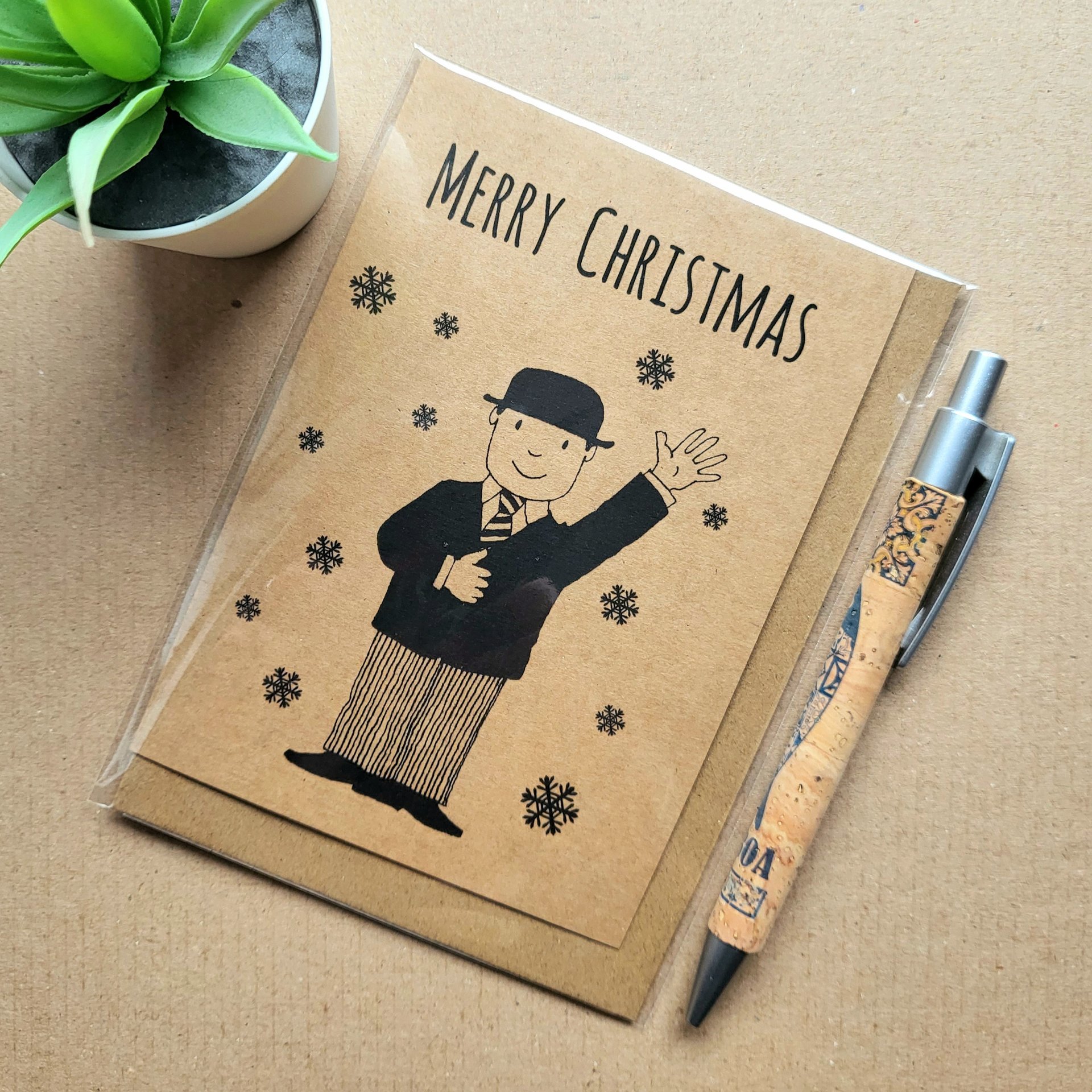 Funny 1990s Mr Benn Christmas Card