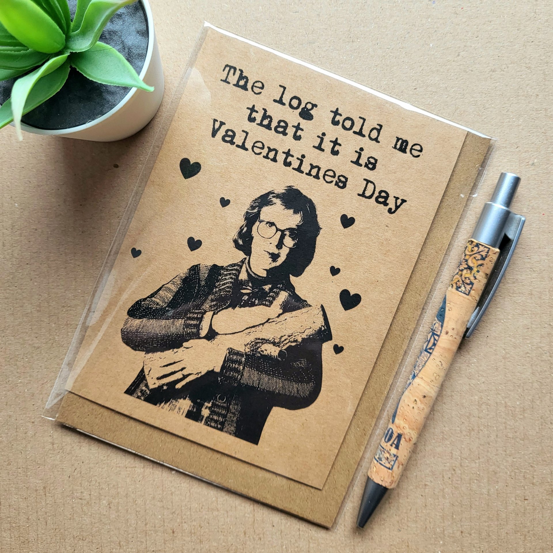 Funny Twin Peaks Valentines Card - Log Lady