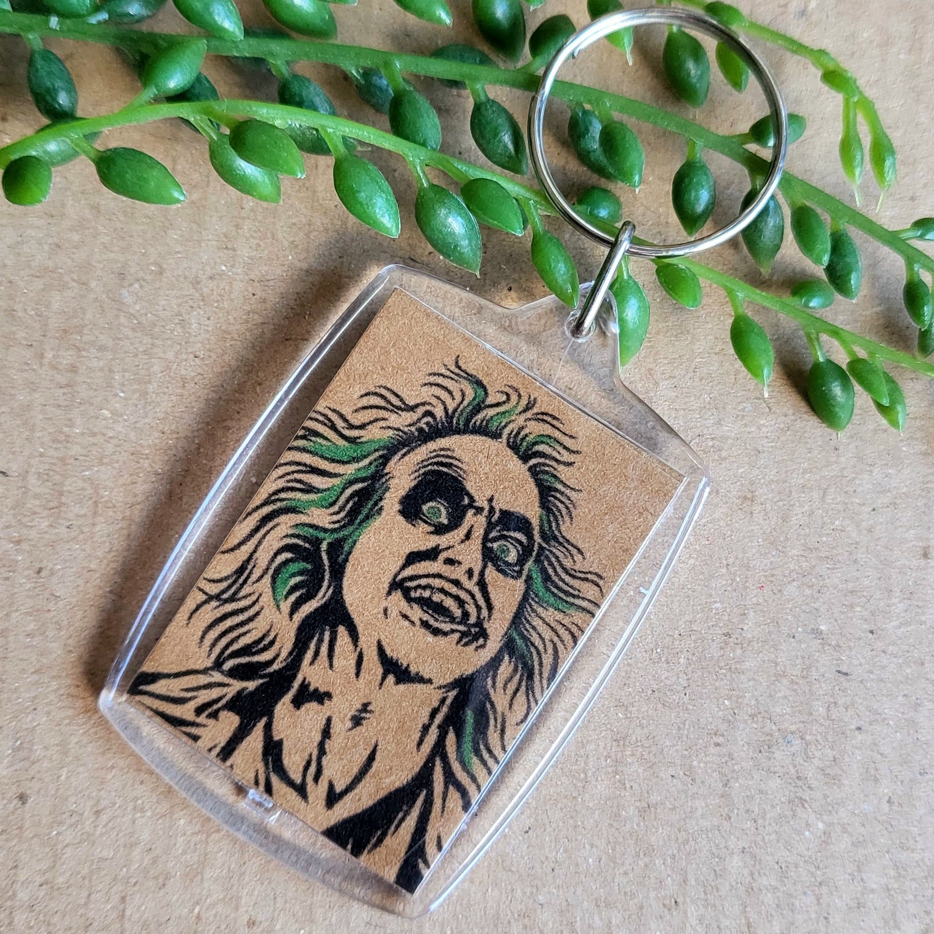 Beetlejuice Keyring