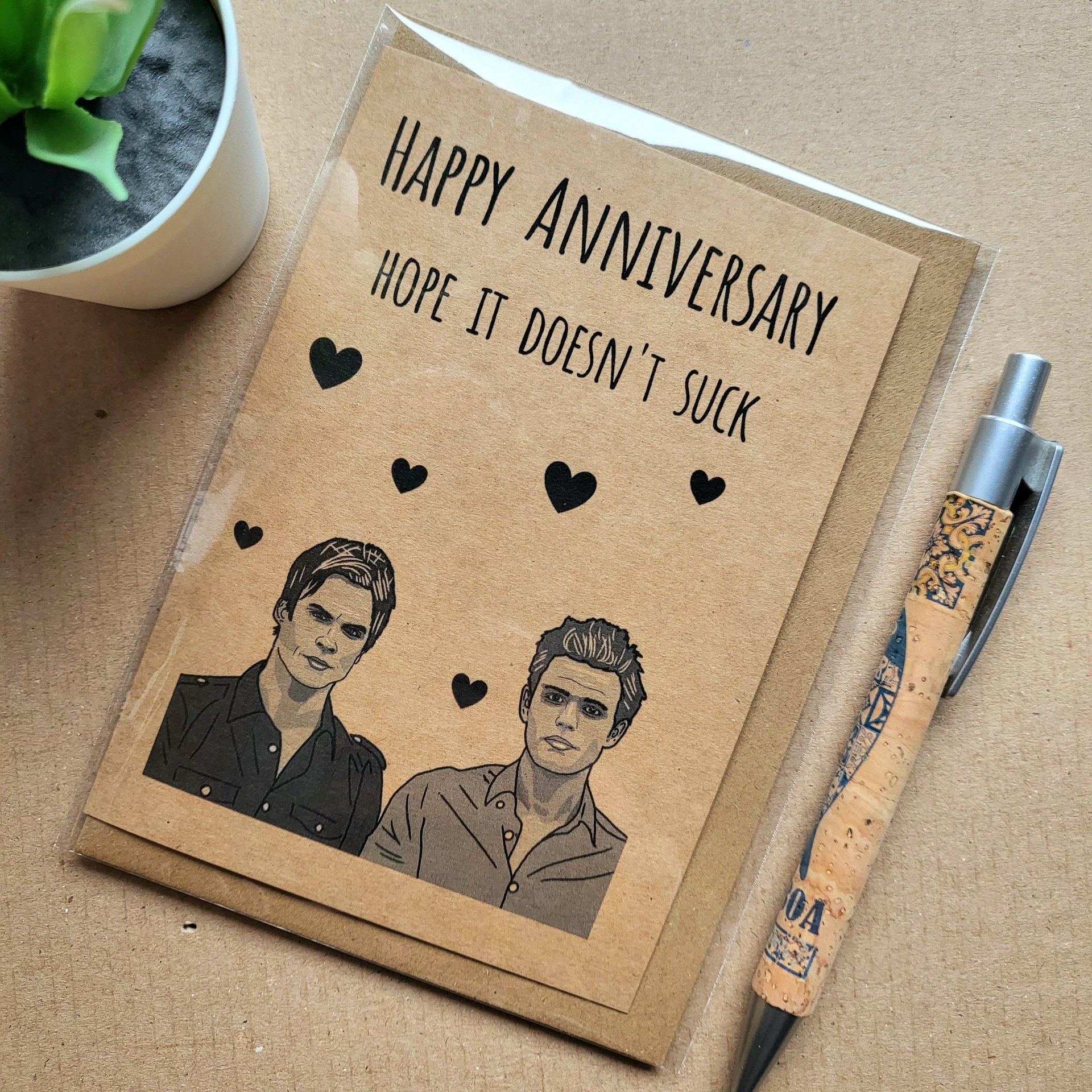 Vampire Diaries Anniversary Card