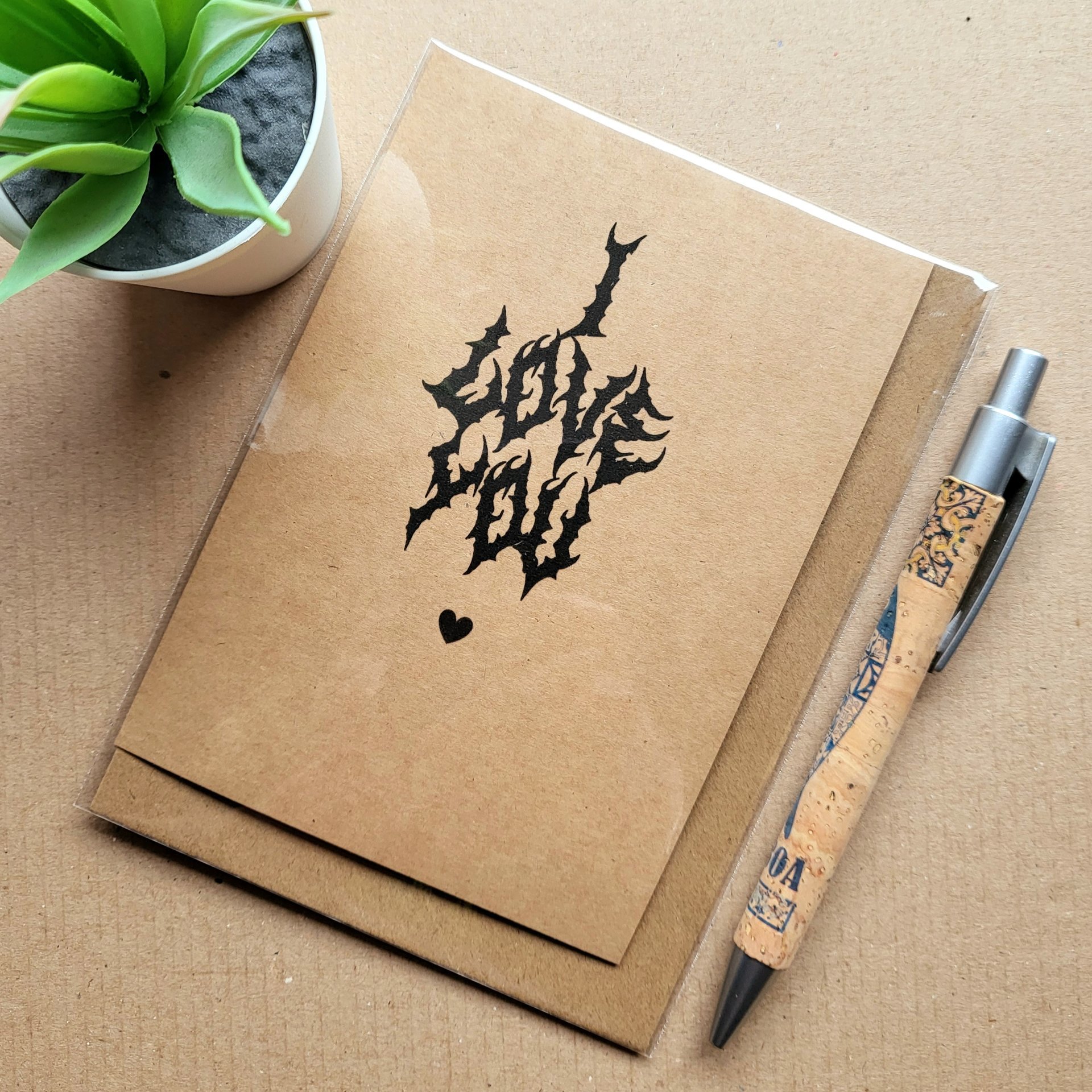 Gothic Death Metal I Love You Card