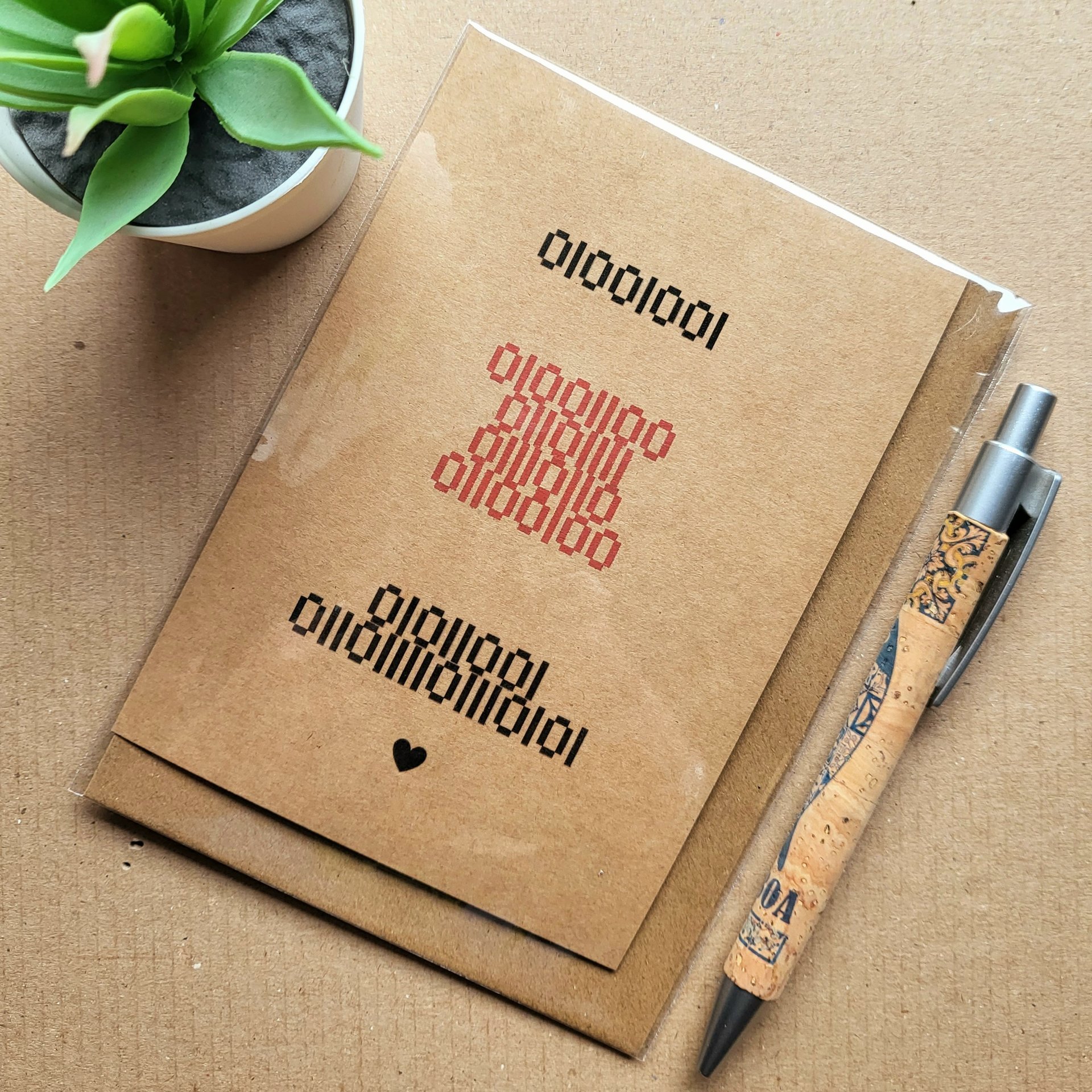 Binary Code I love you Card 