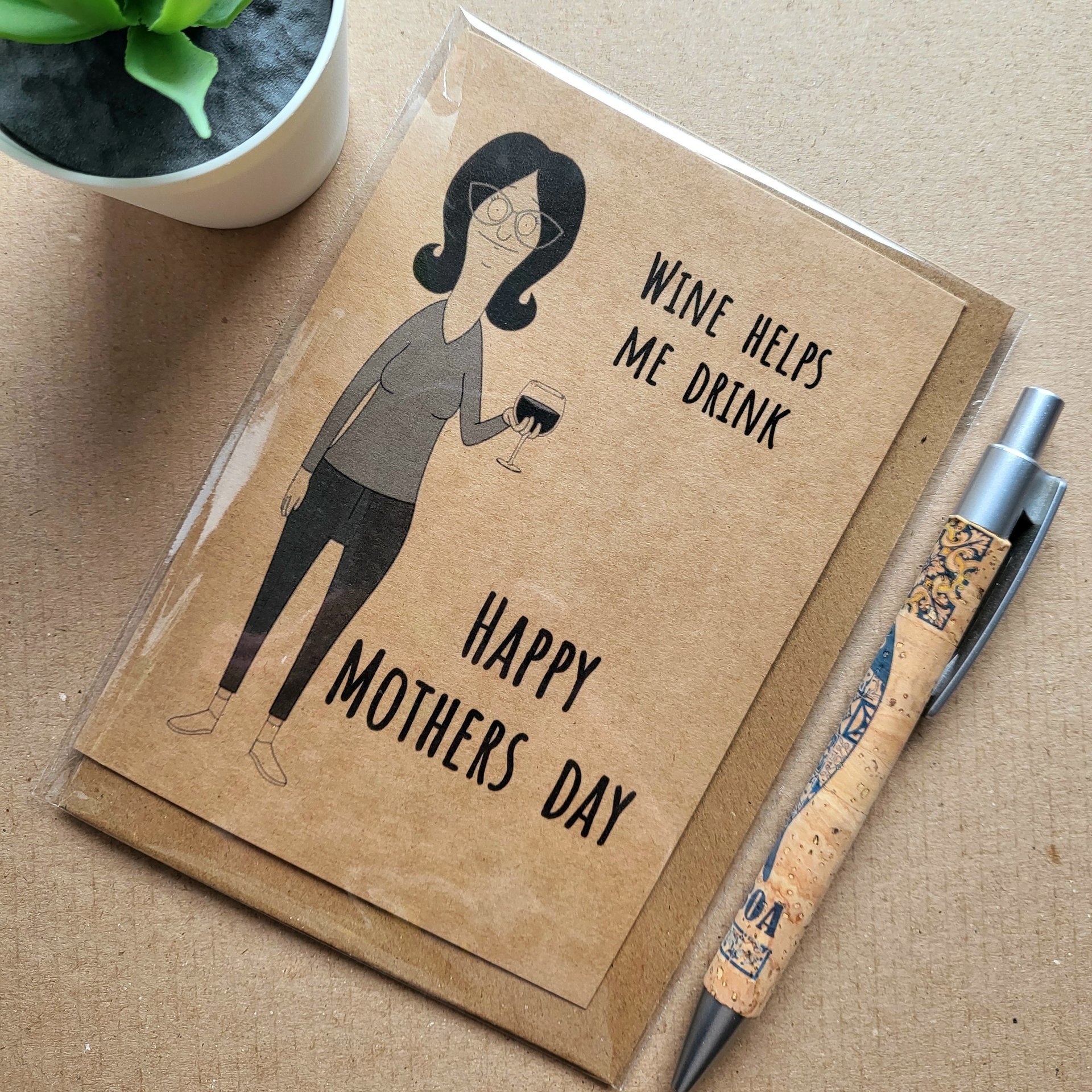 Funny Bobs Burgers Mothers day Card - Linda Belcher