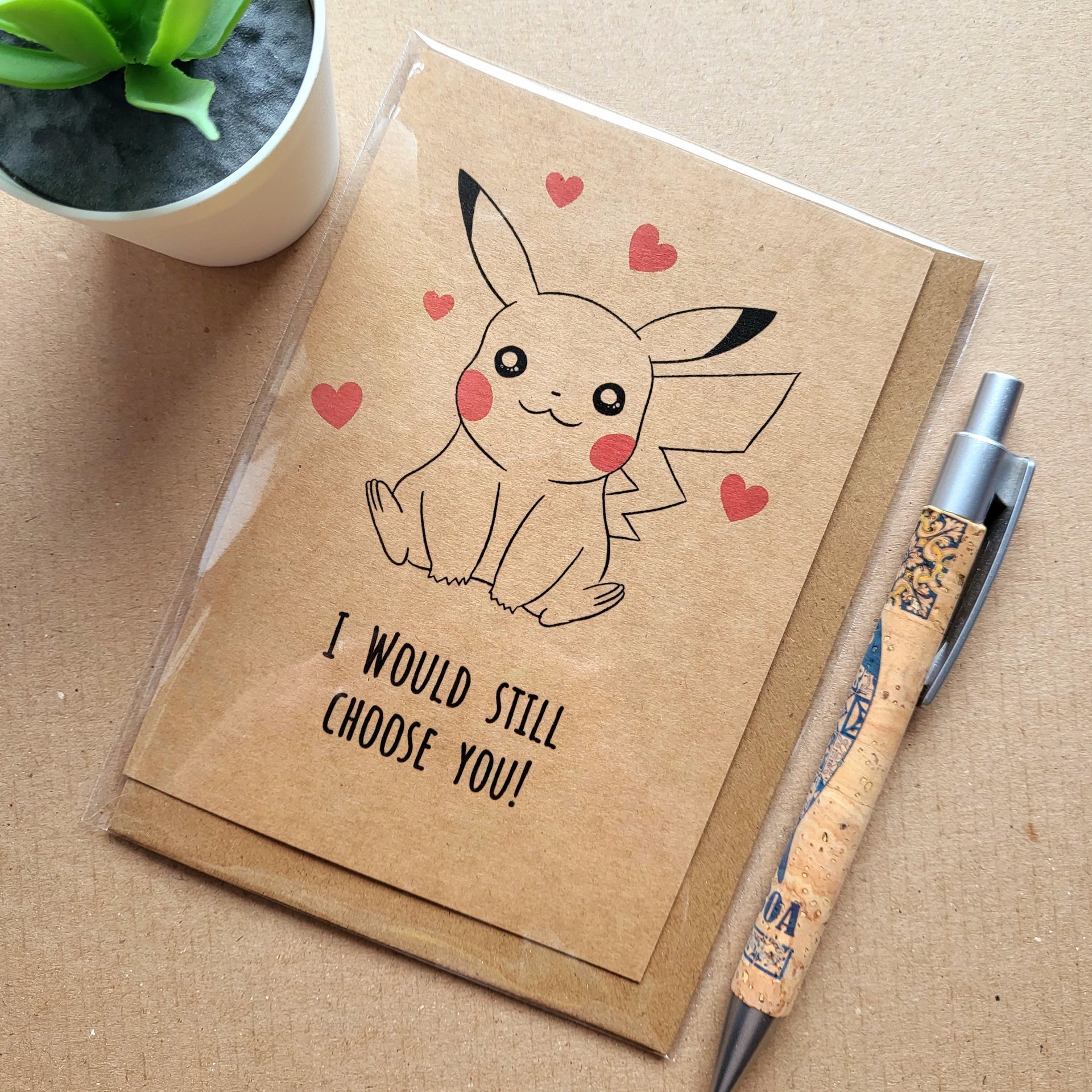 Pokemon Valentines Card - I would still choose you