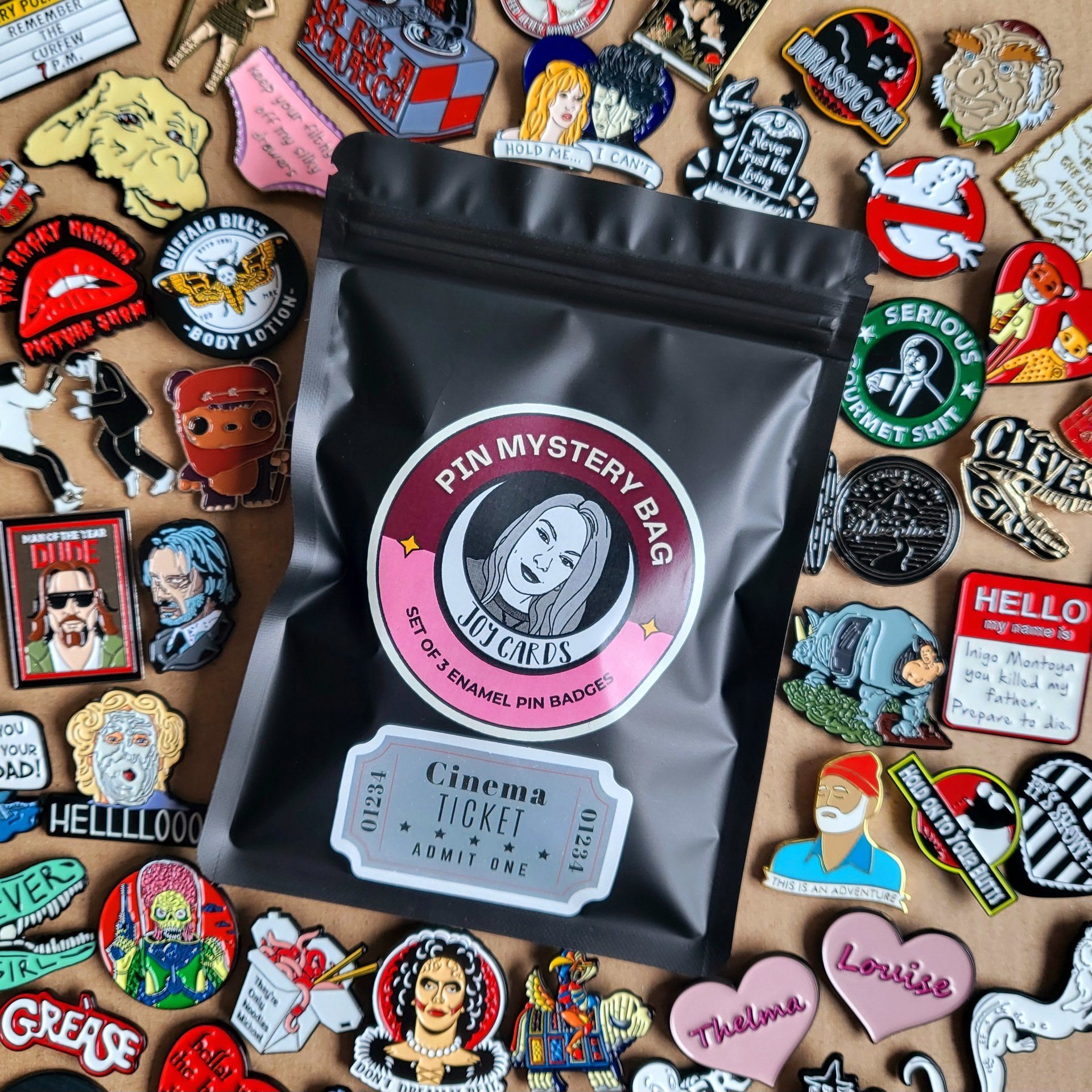 Film Pin Badge Mystery Bag - 3 Pack