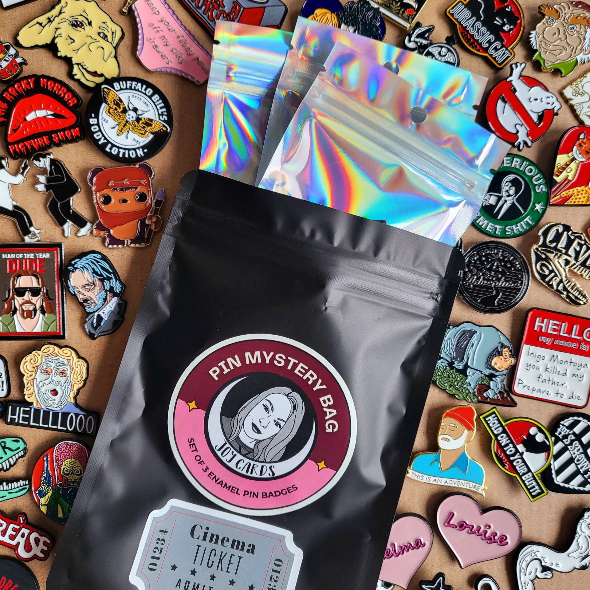 Film Pin Badge Mystery Bag - 3 Pack