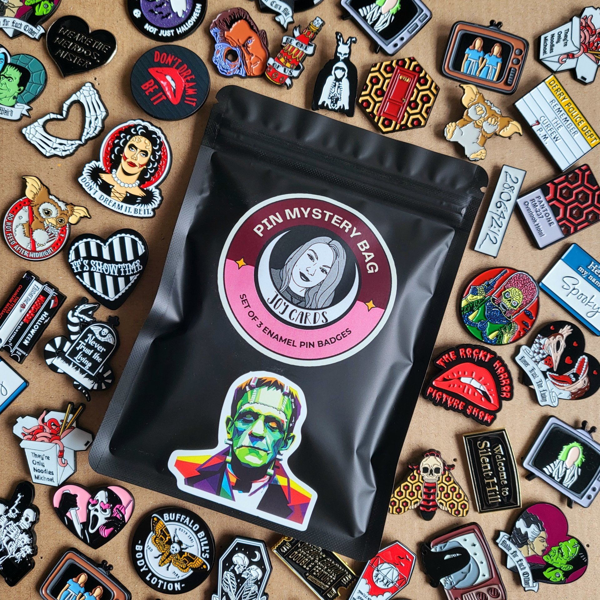 Horror Pin Badge Mystery Bag - 3 Pack