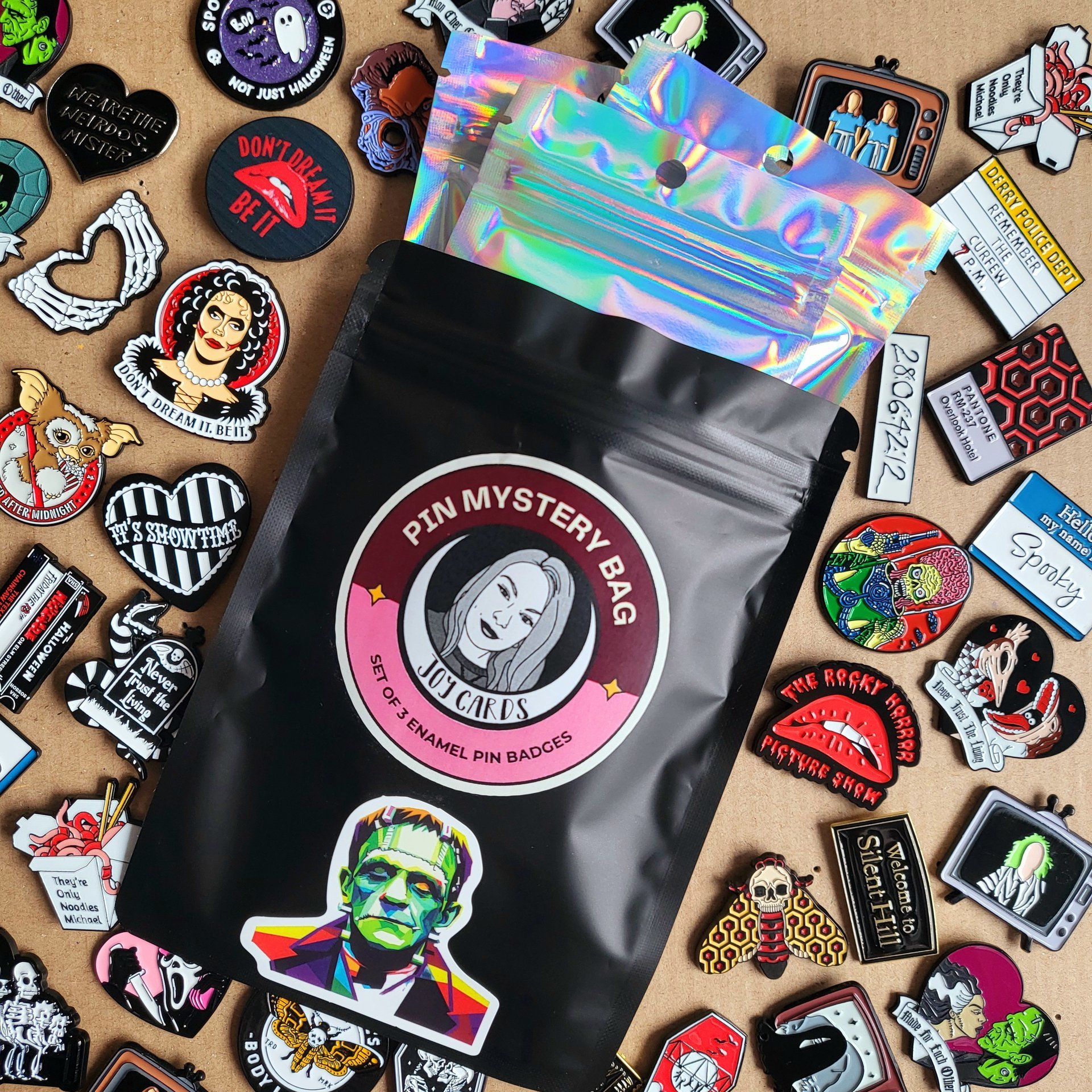 Horror Pin Badge Mystery Bag - 3 Pack
