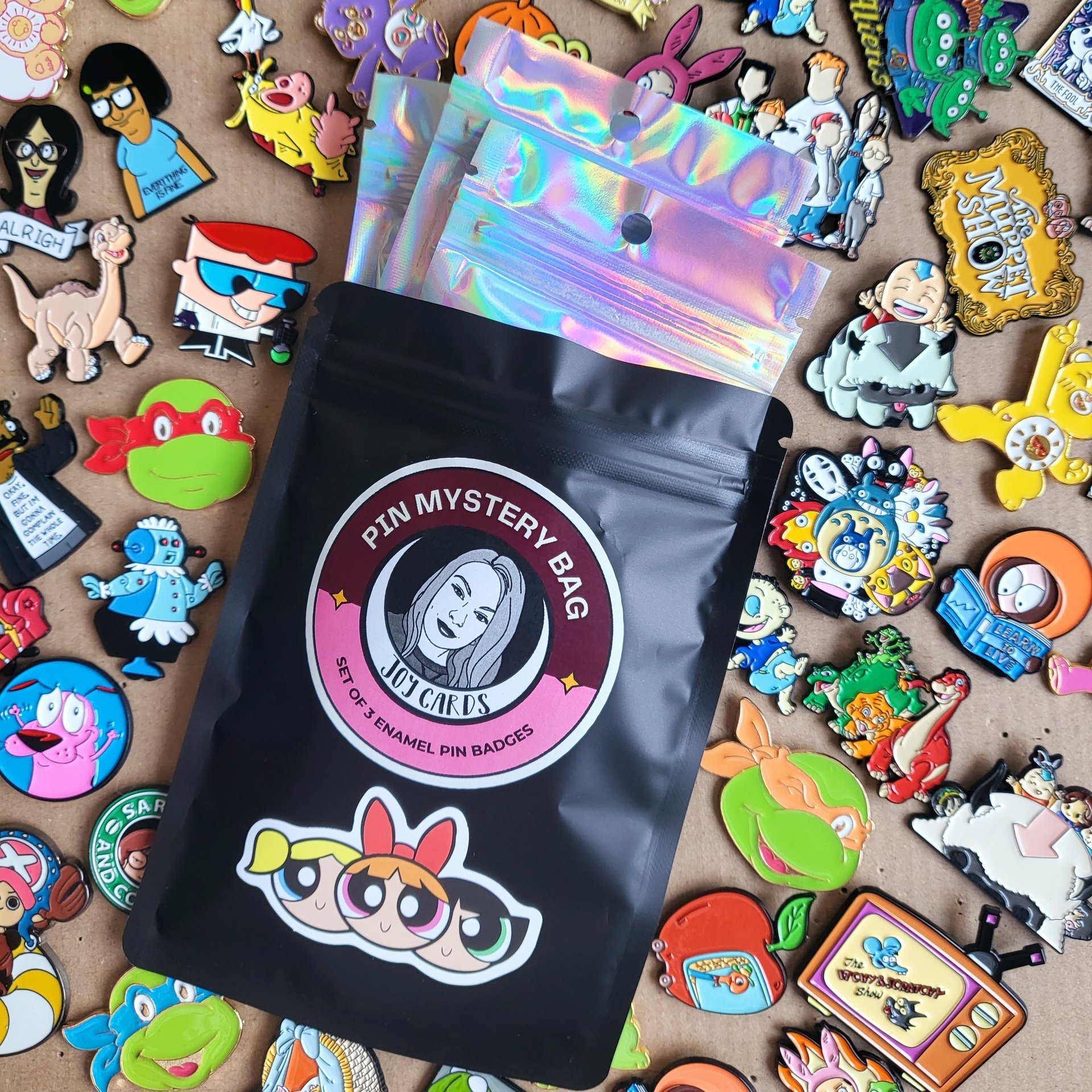 Cartoon Pin Badge Mystery Bag - 3 Pack