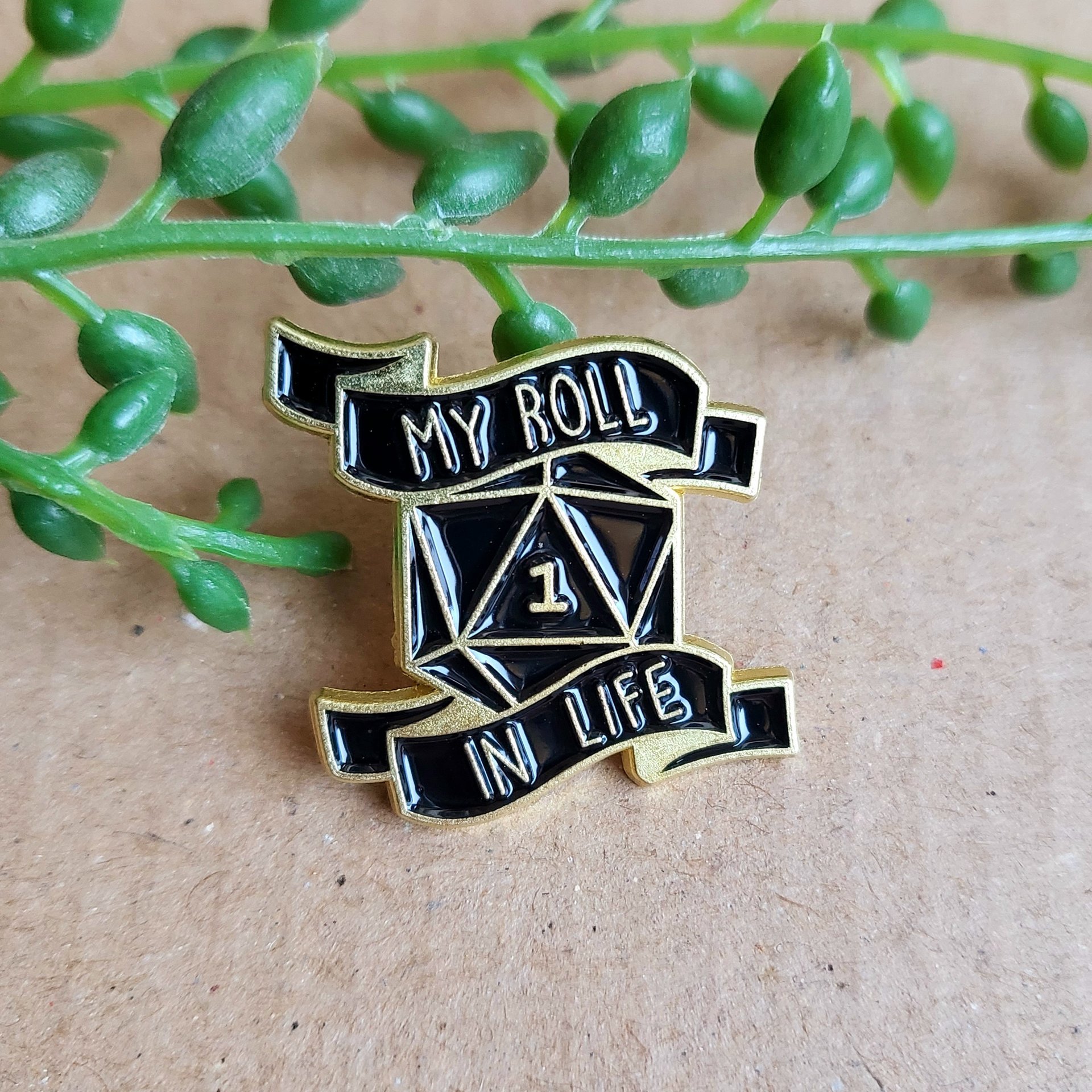D20 Enamel Pin badge - Natural 1