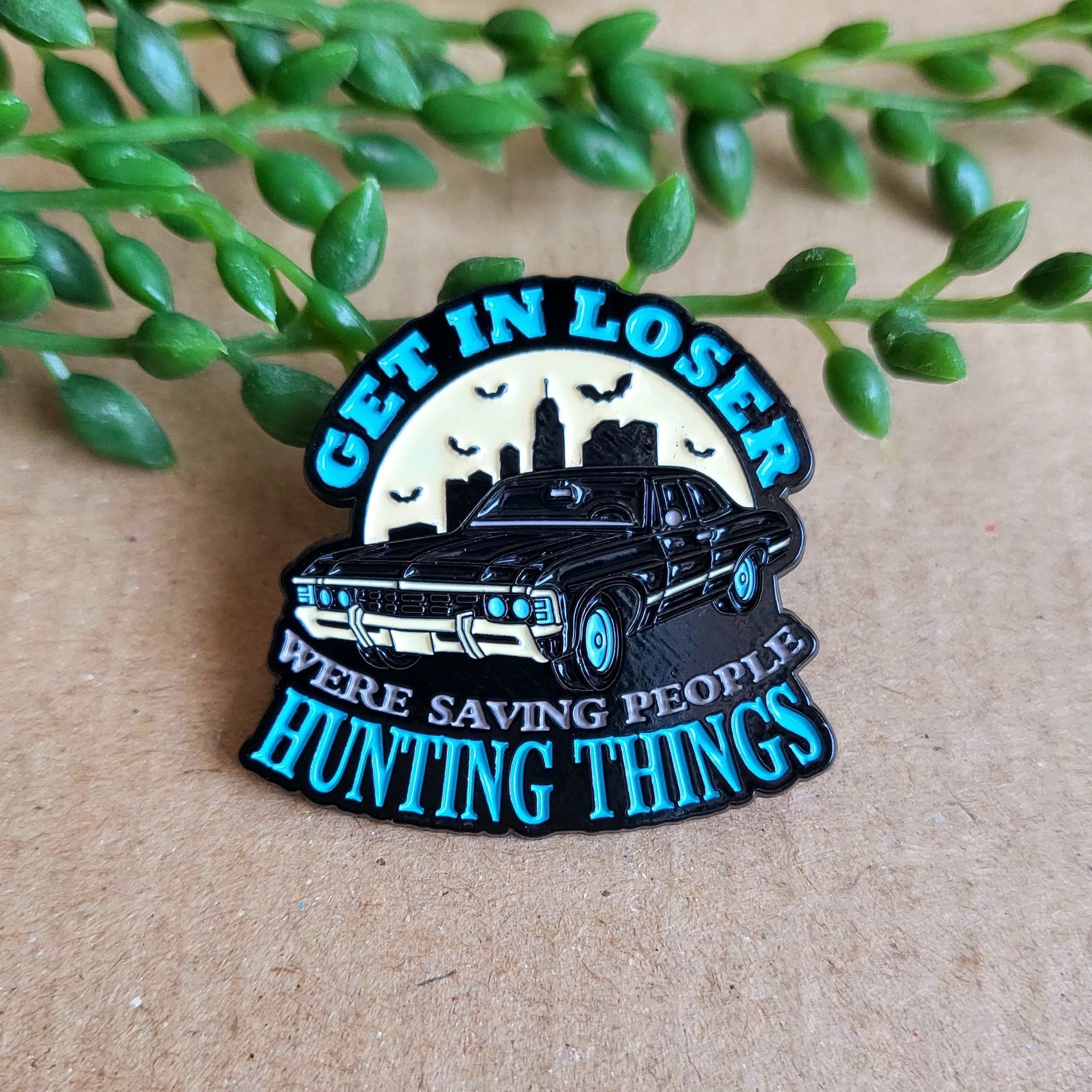Supernatural enamel pin badge with Baby car