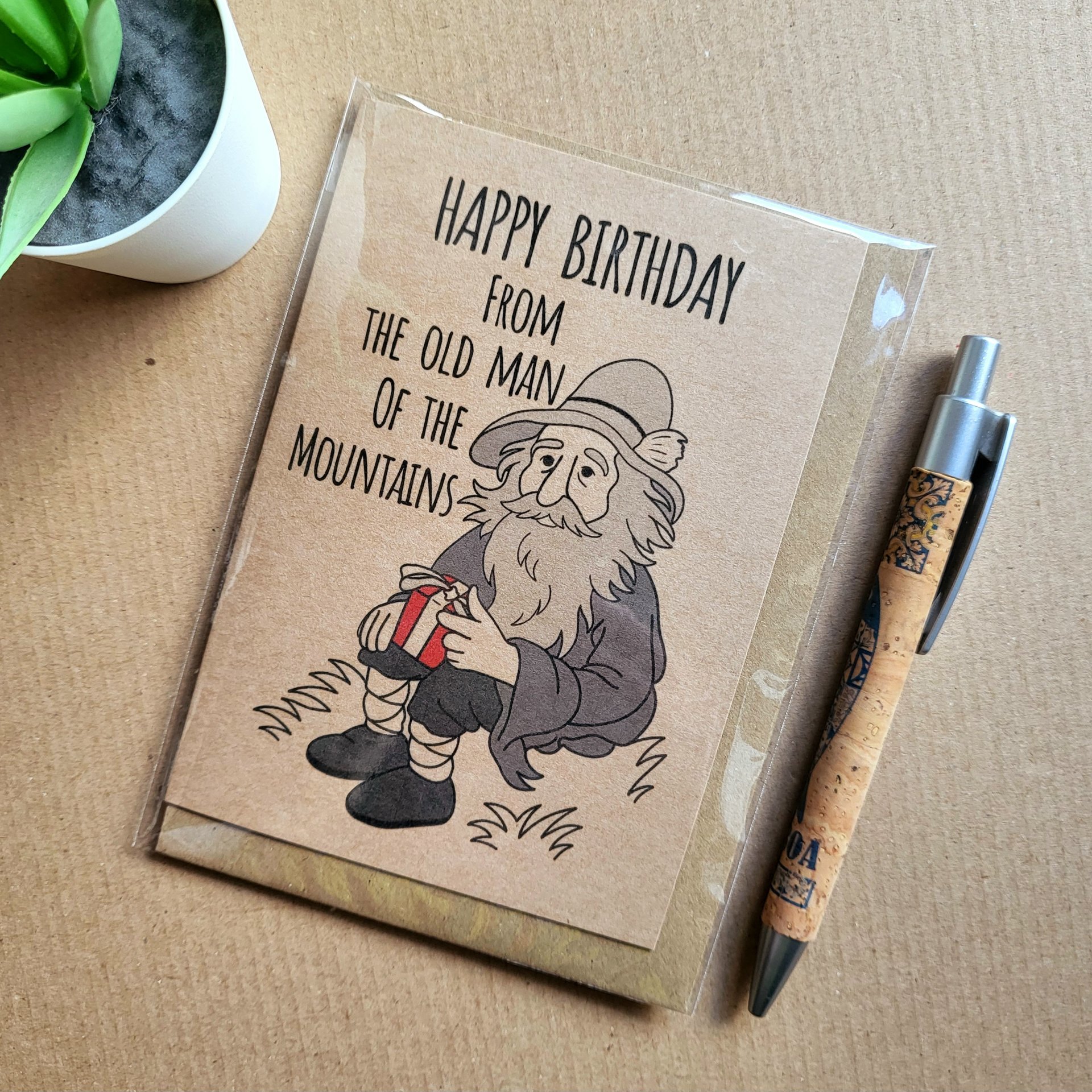 The Old Man of the Mountains Birthday Card