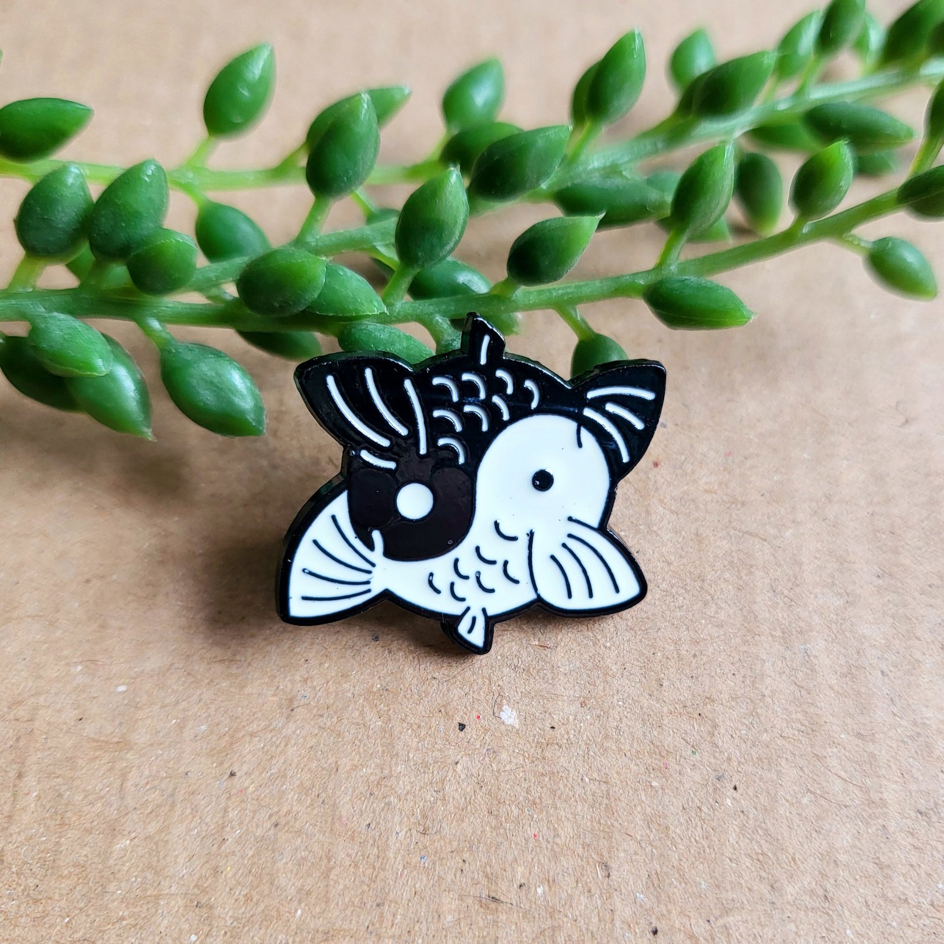Yin Yang Koi Enamel Pin badge