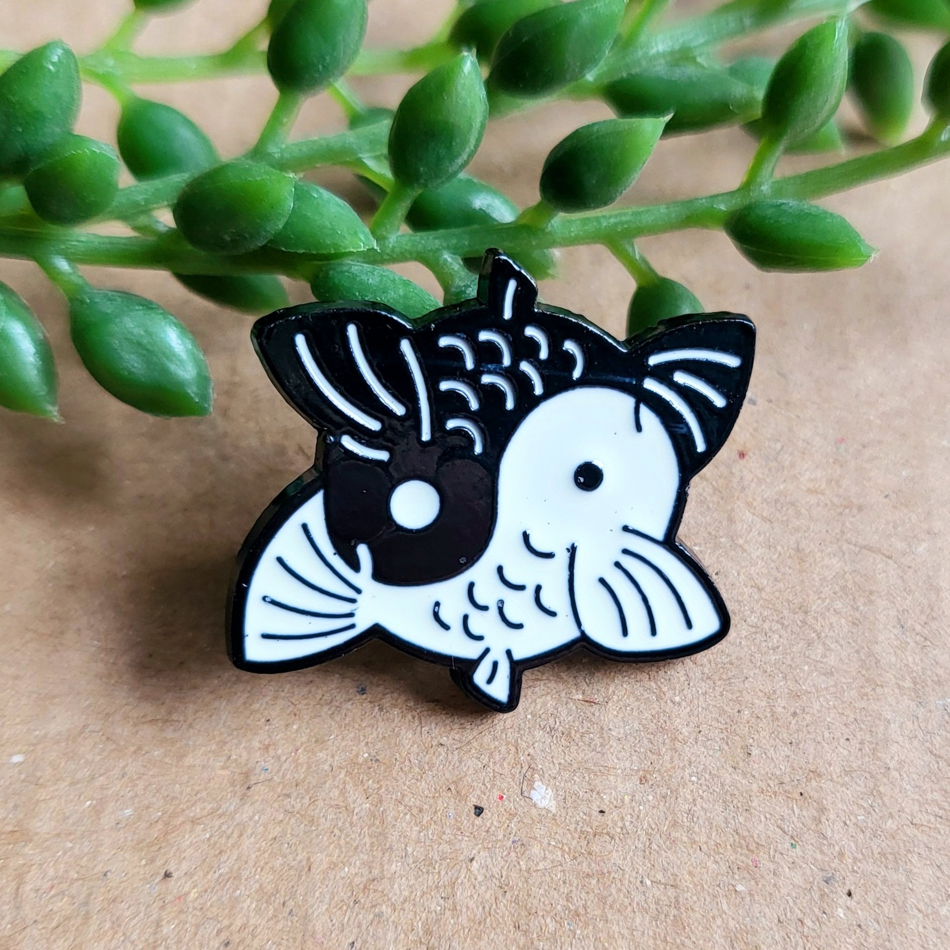 Yin Yang Koi Enamel Pin badge