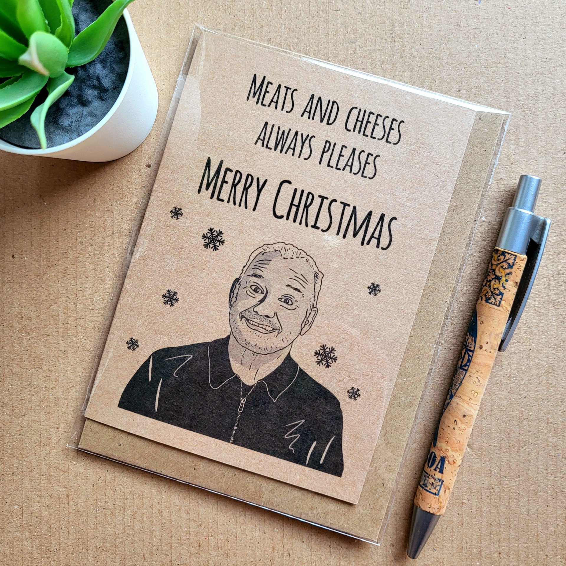 Funny Bob Mortimer Christmas Card