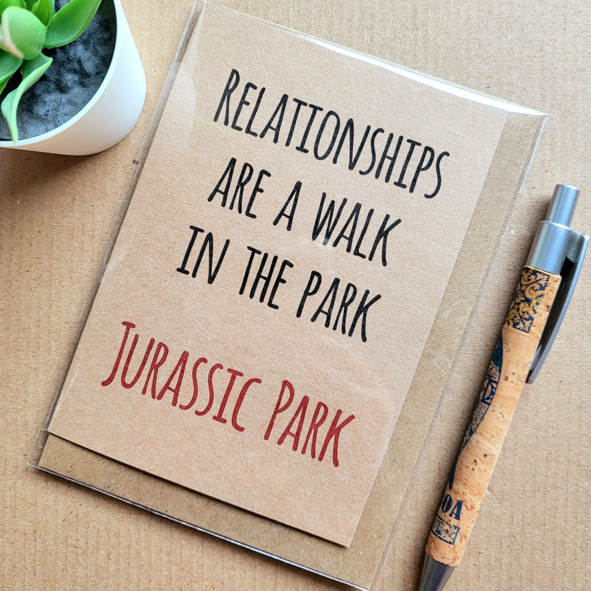 Funny Jurassic Park Anniversary Card