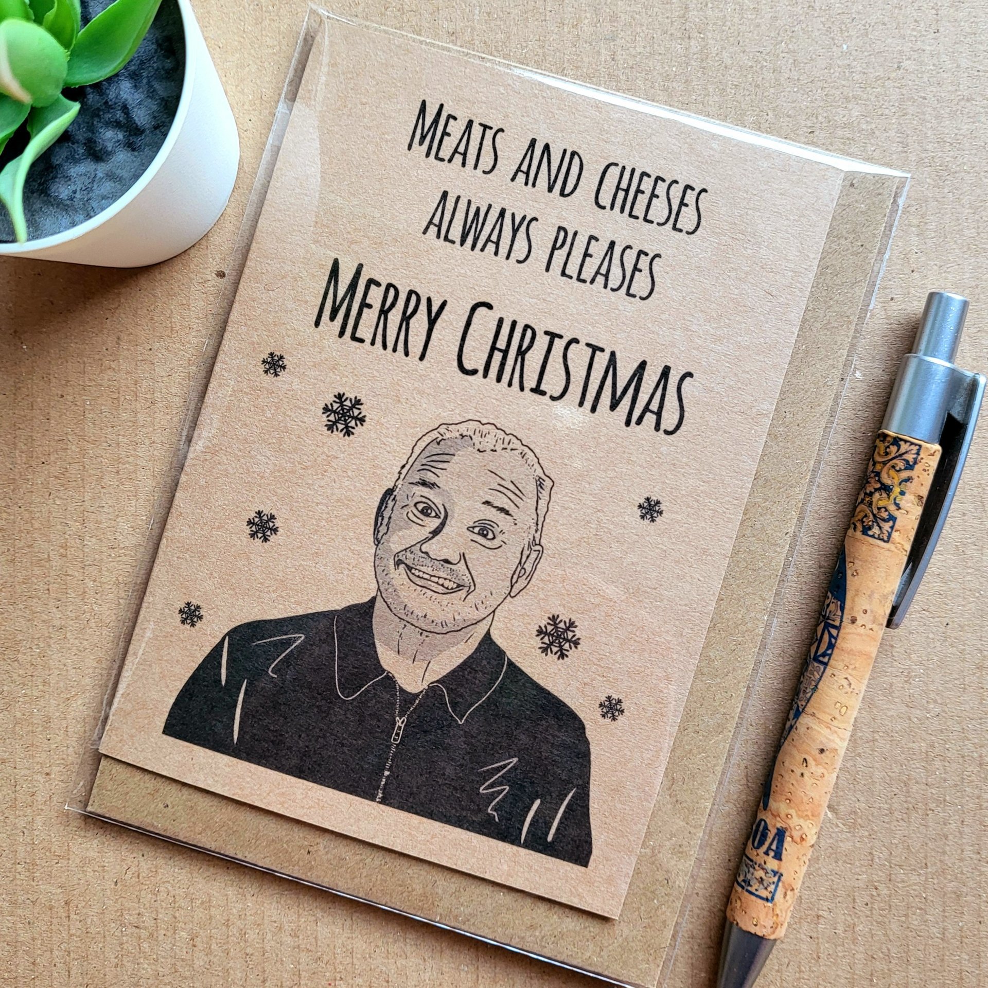 Funny Bob Mortimer Christmas Card