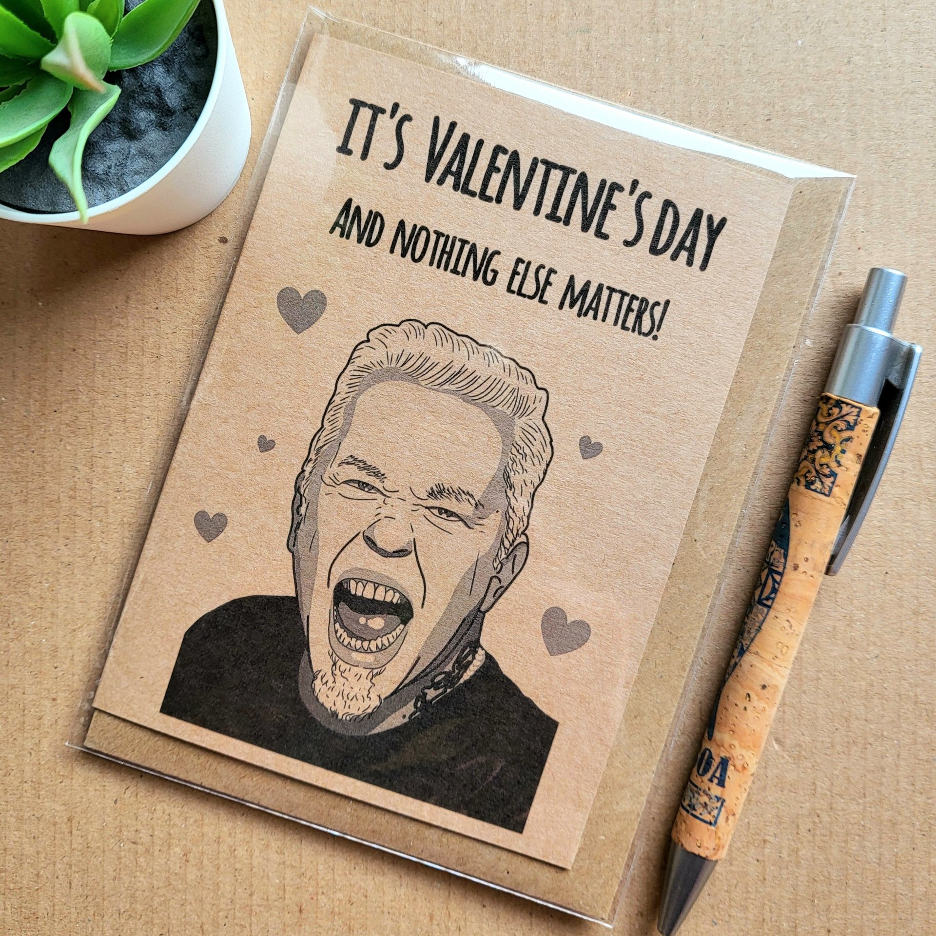 Funny Metallica Valentines card