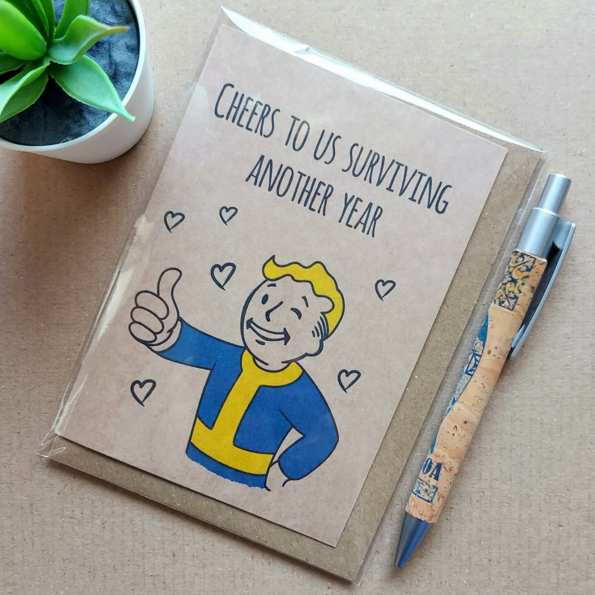 Funny Fallout Anniversary Card - Vault Boy