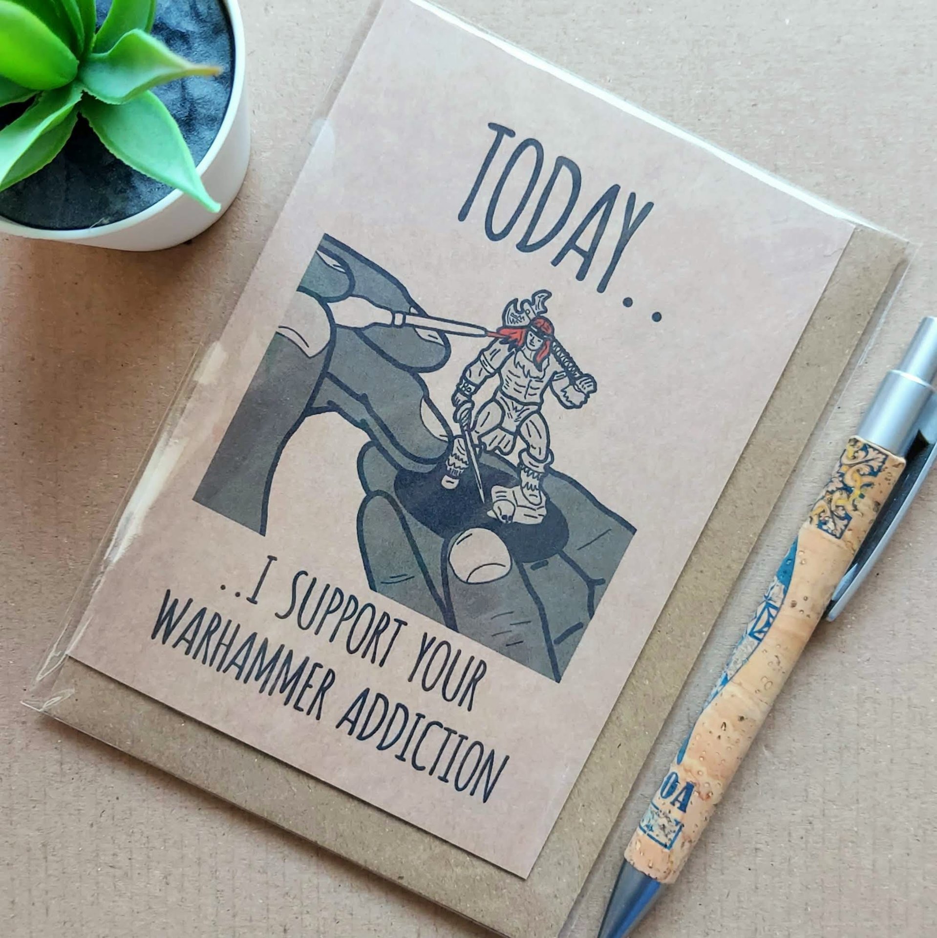 Funny Warhammer Greeting Card