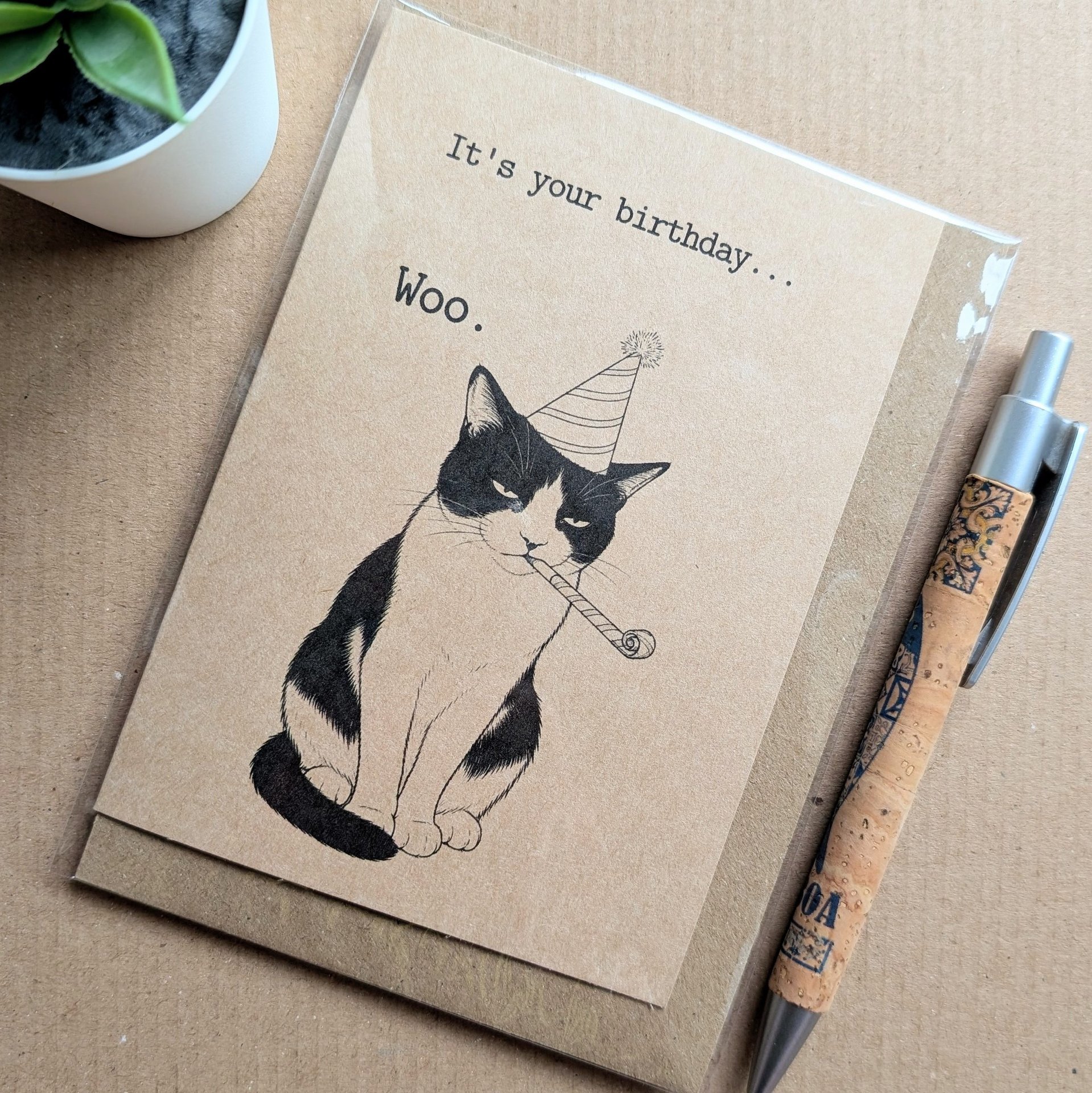 Funny Grumpy Cat Birthday Card