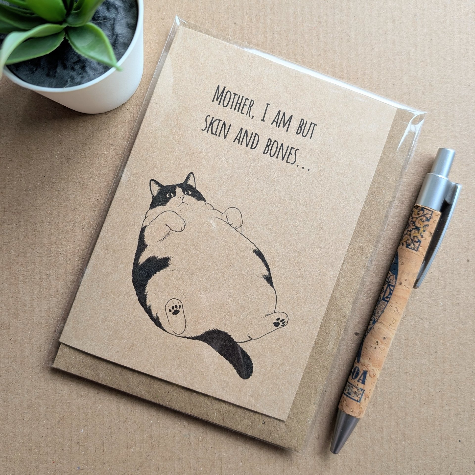 Funny Fat Cat Birthday Card