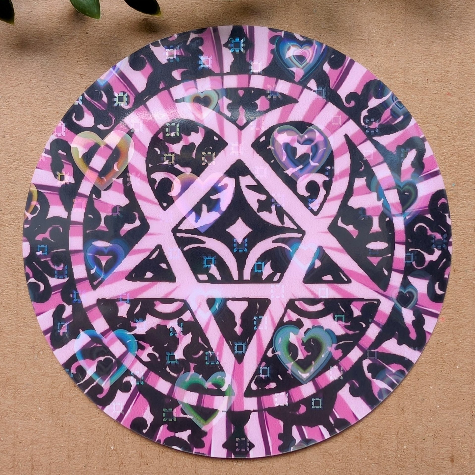 Heartagram Holographic Vinyl Sticker
