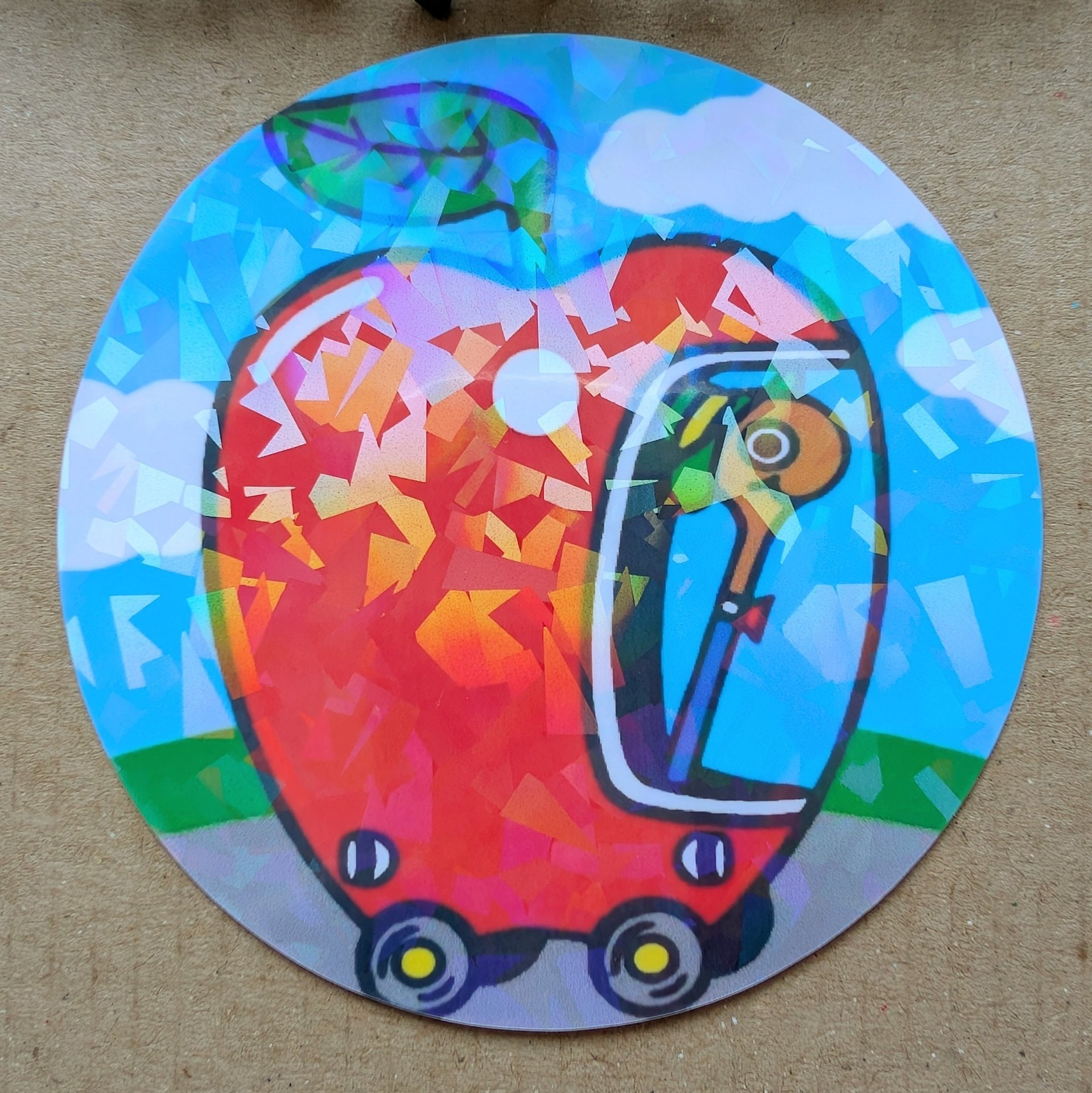 Richard Scarry Holographic Vinyl Sticker