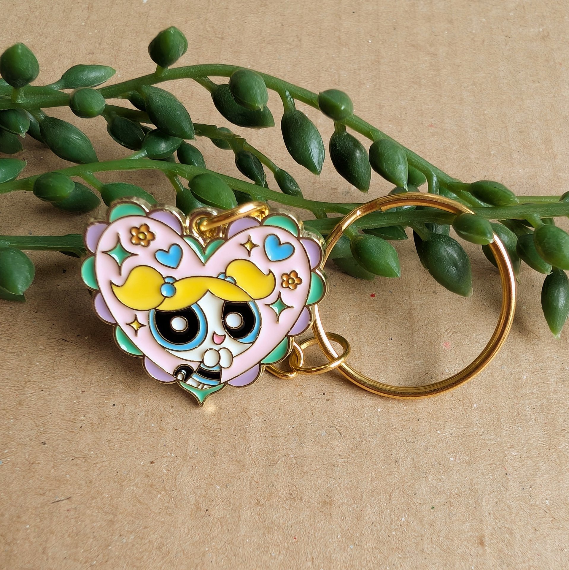 The Powerpuff Girls Keyring - Bubbles