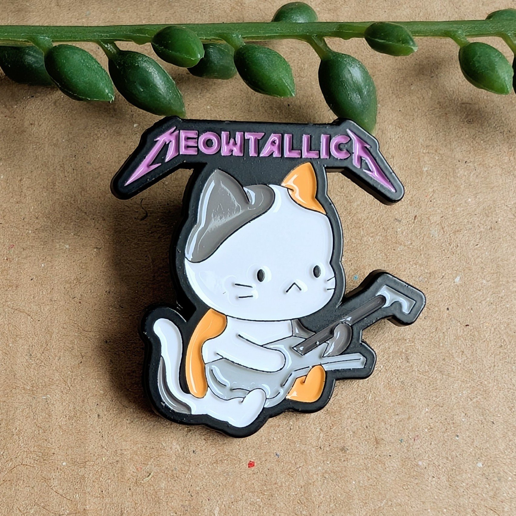 Metallica Cat Enamel Pin Badge