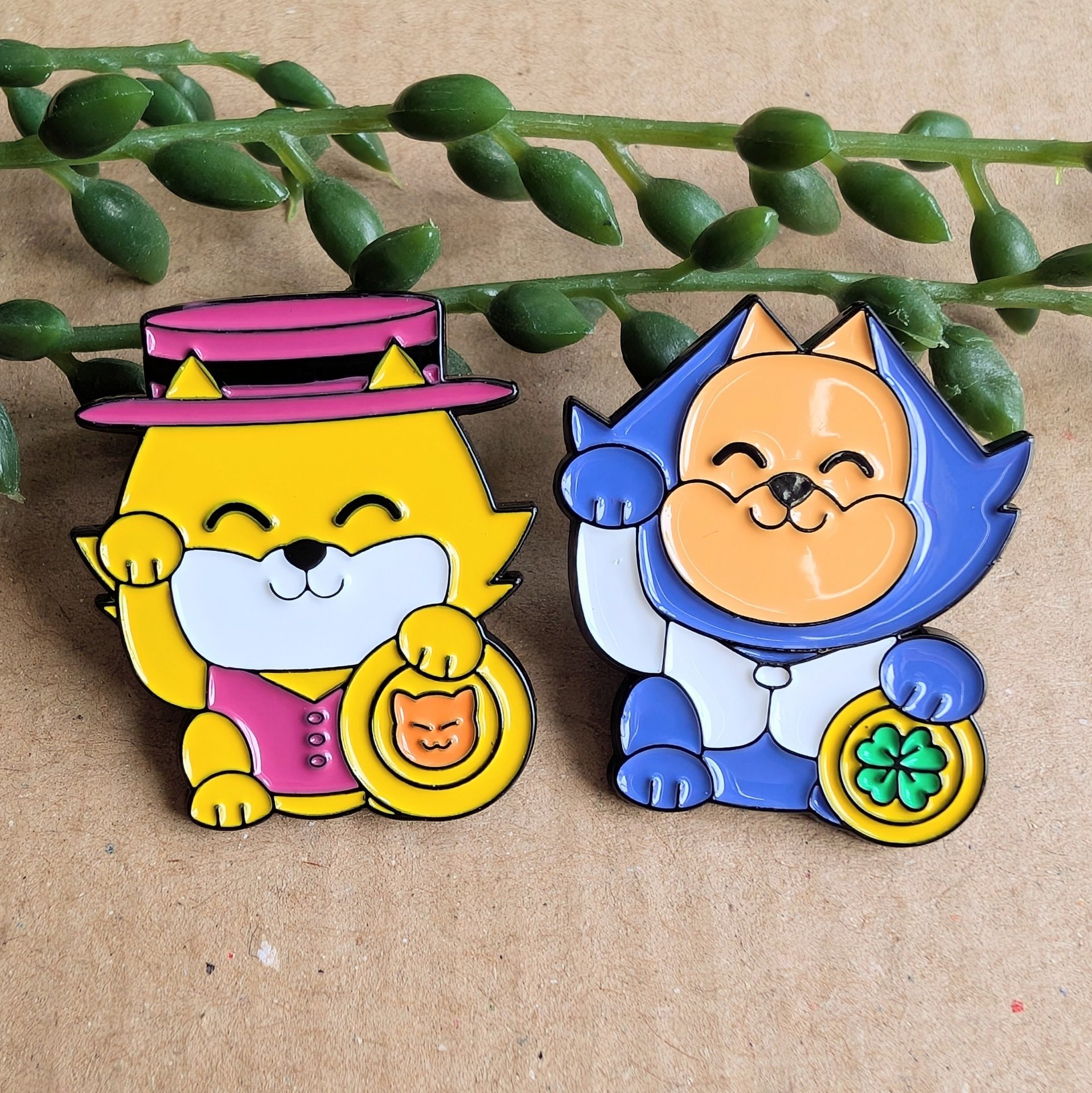 Top Cat Enamel Pin Badge Set