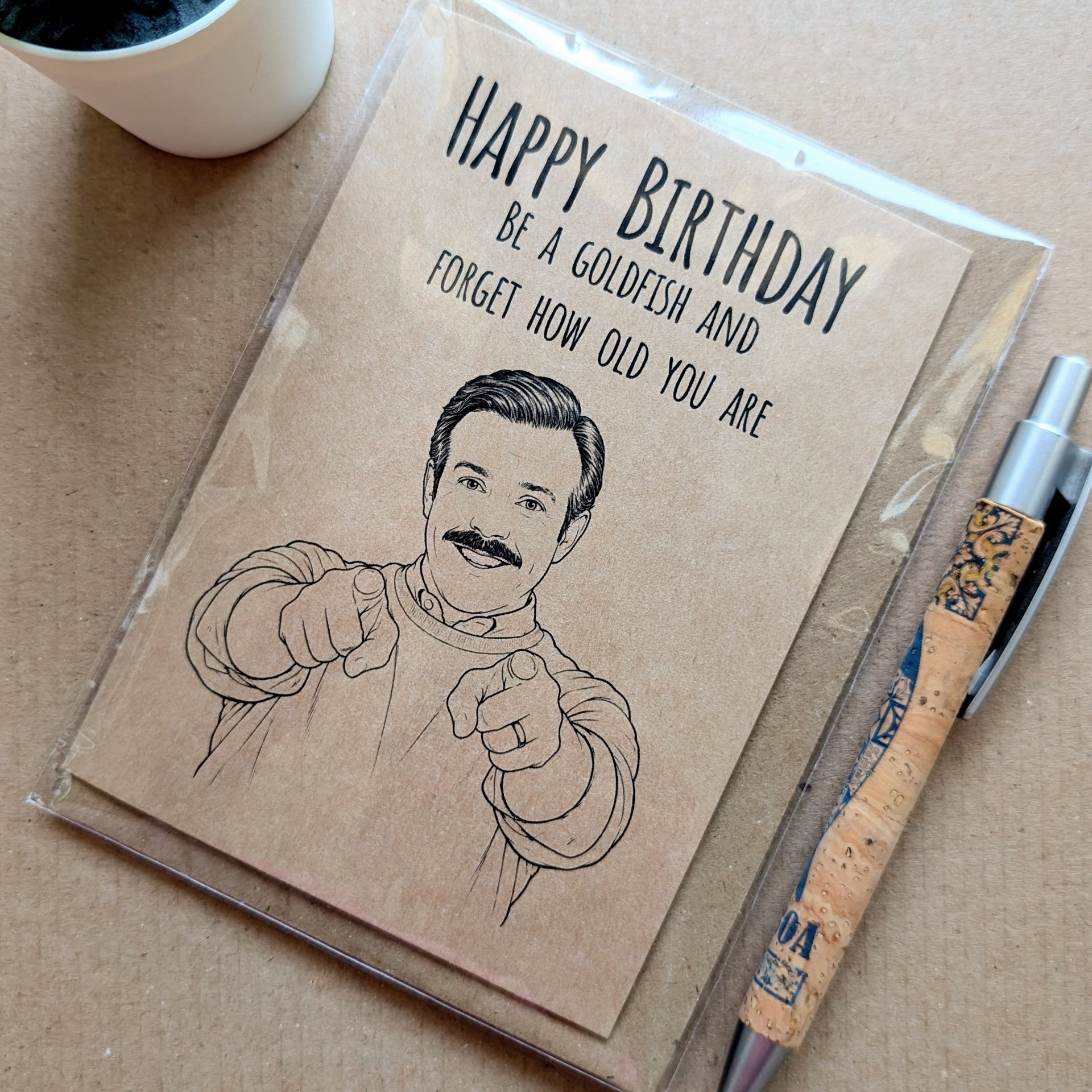 Funny Ted Lasso Birthday Card