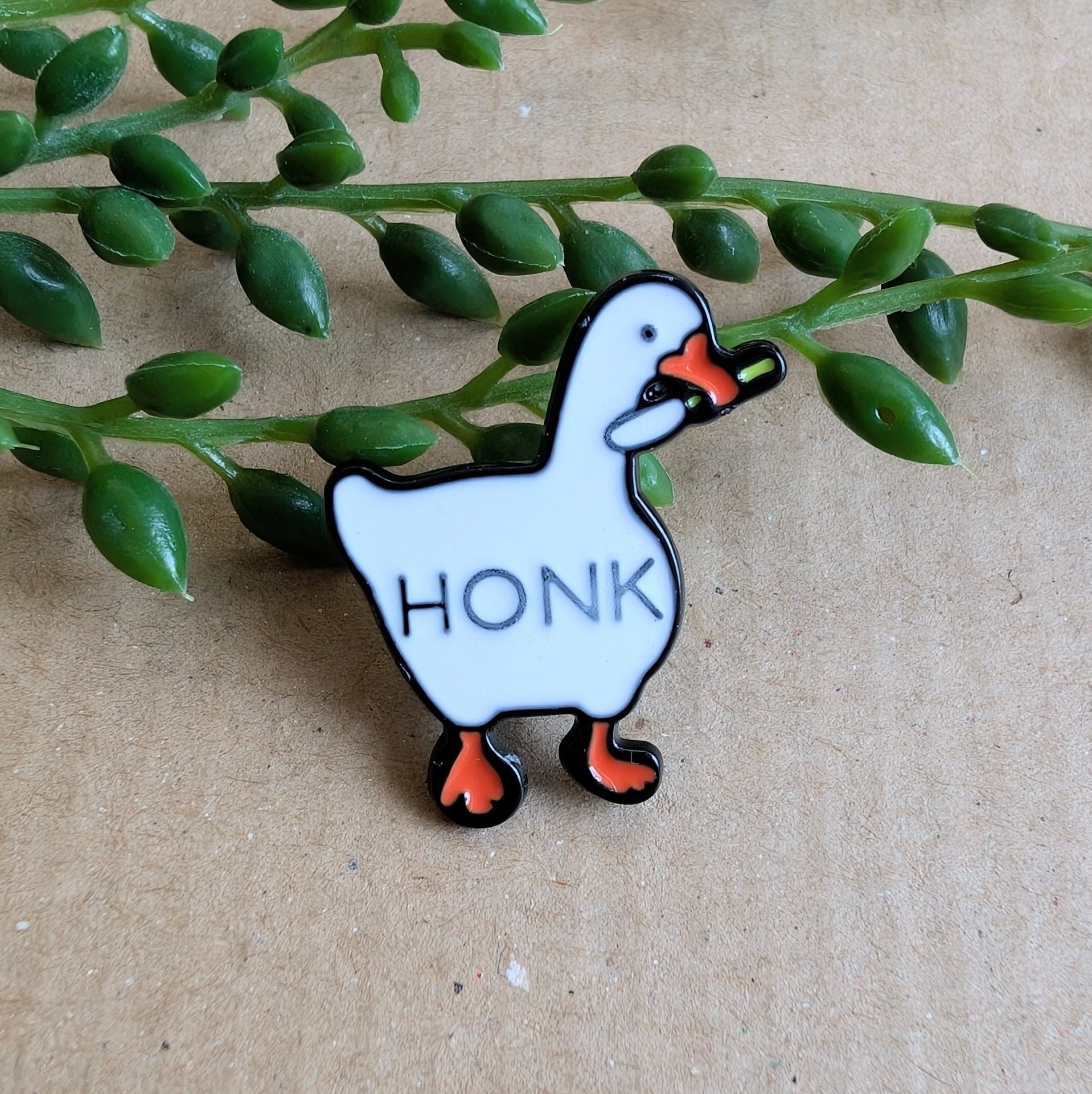 Honk Goose enamel pin badge
