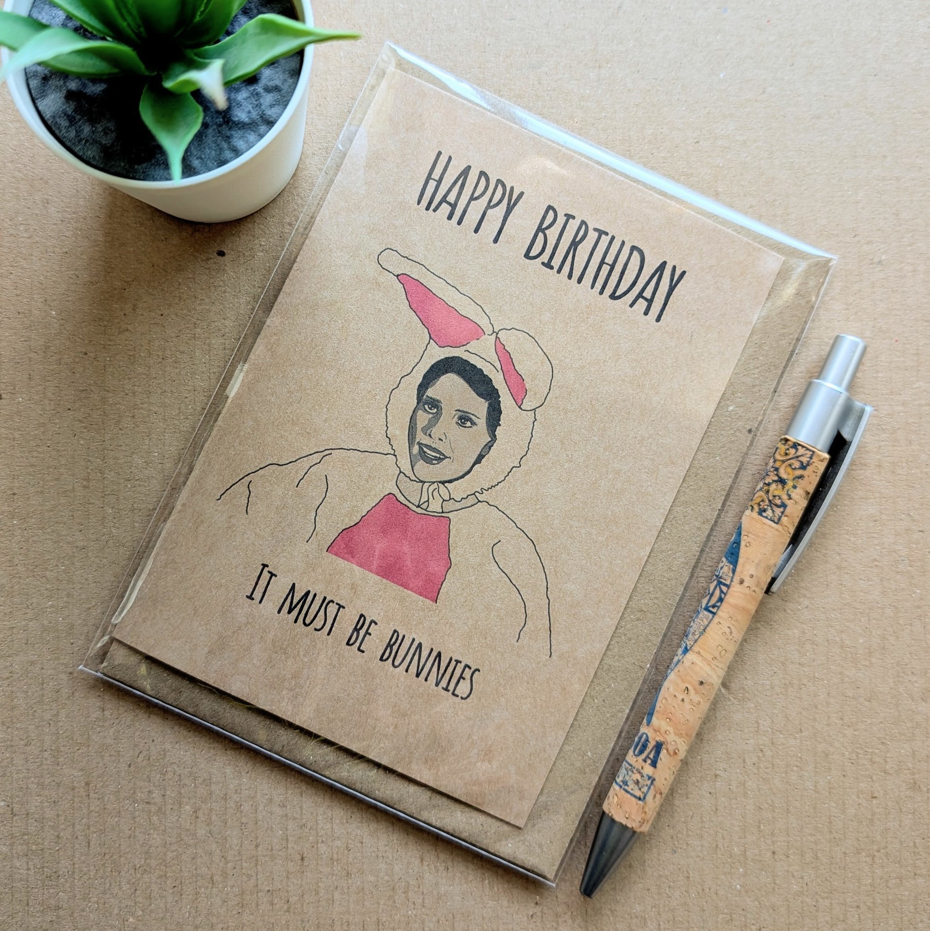 Funny Buffy Birthday Card - It must be Bunnies