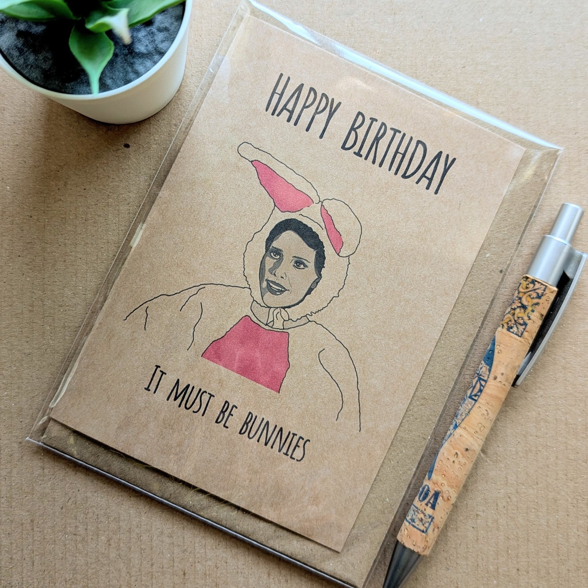 Funny Buffy Birthday Card - It must be Bunnies