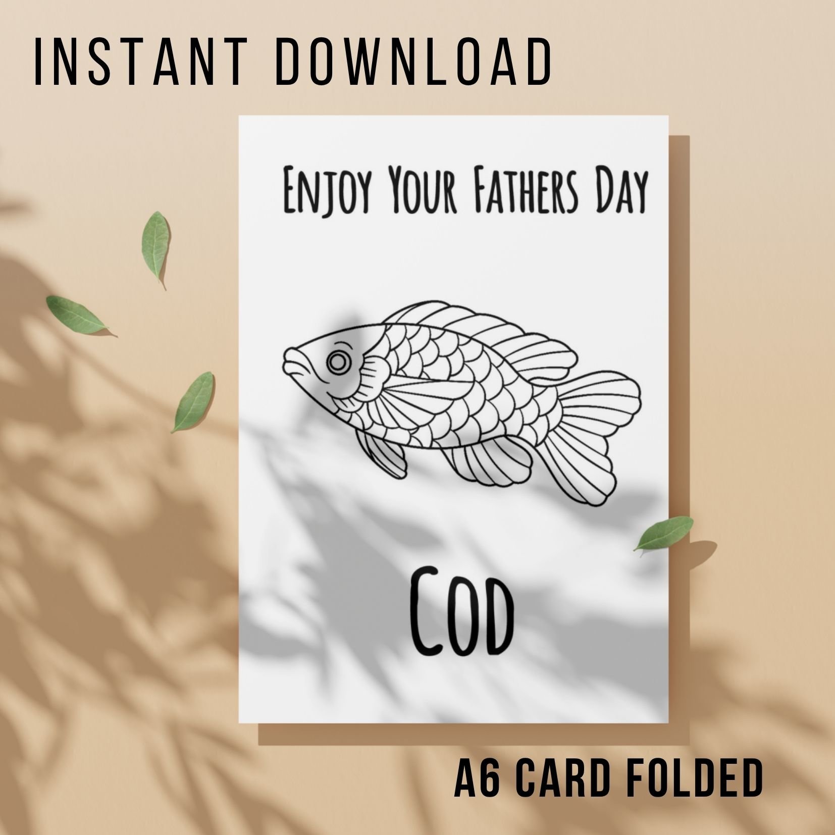 Funny Fathers Day Card - Printable Instant Download