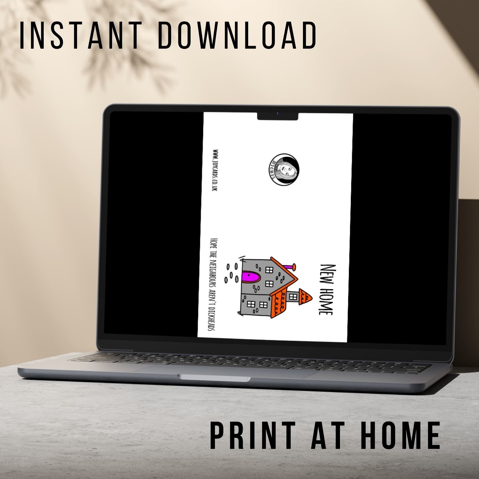 Funny New Home Card - Printable Instant Download