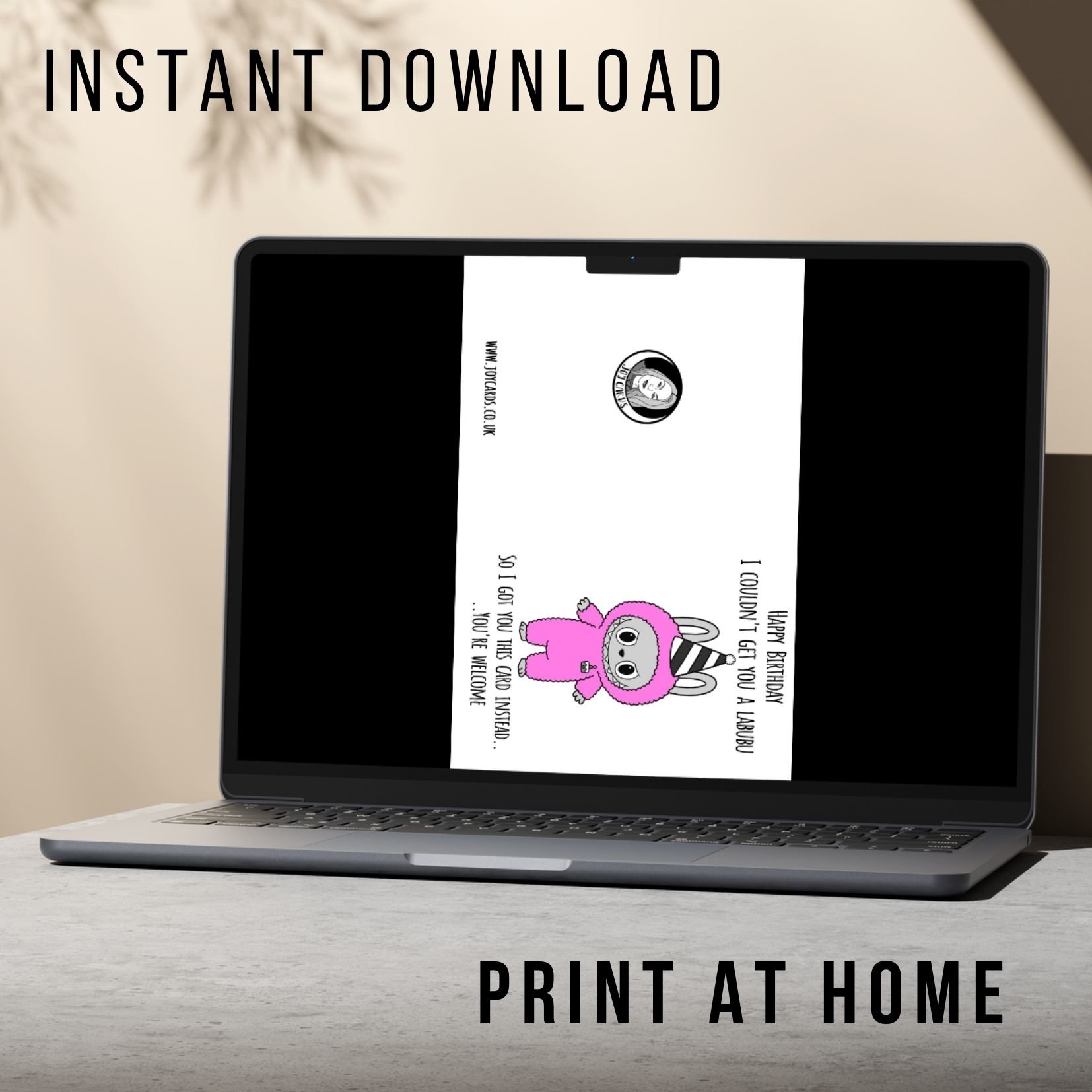 Funny Labubu Birthday Card - Printable Instant Download