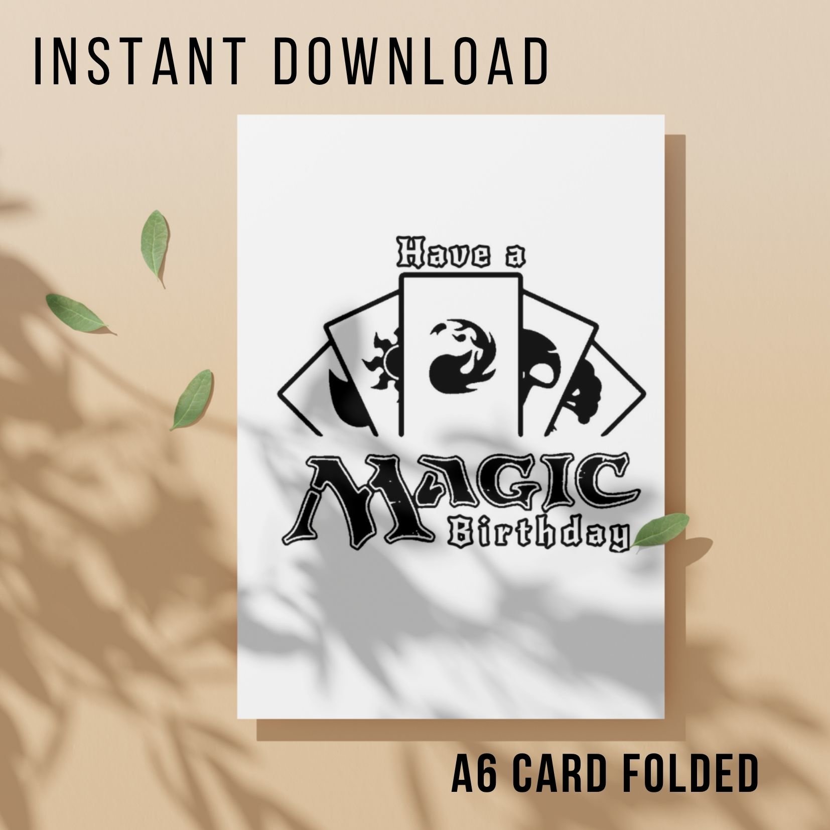 Magic the Gathering Birthday Card - Printable Instant Download