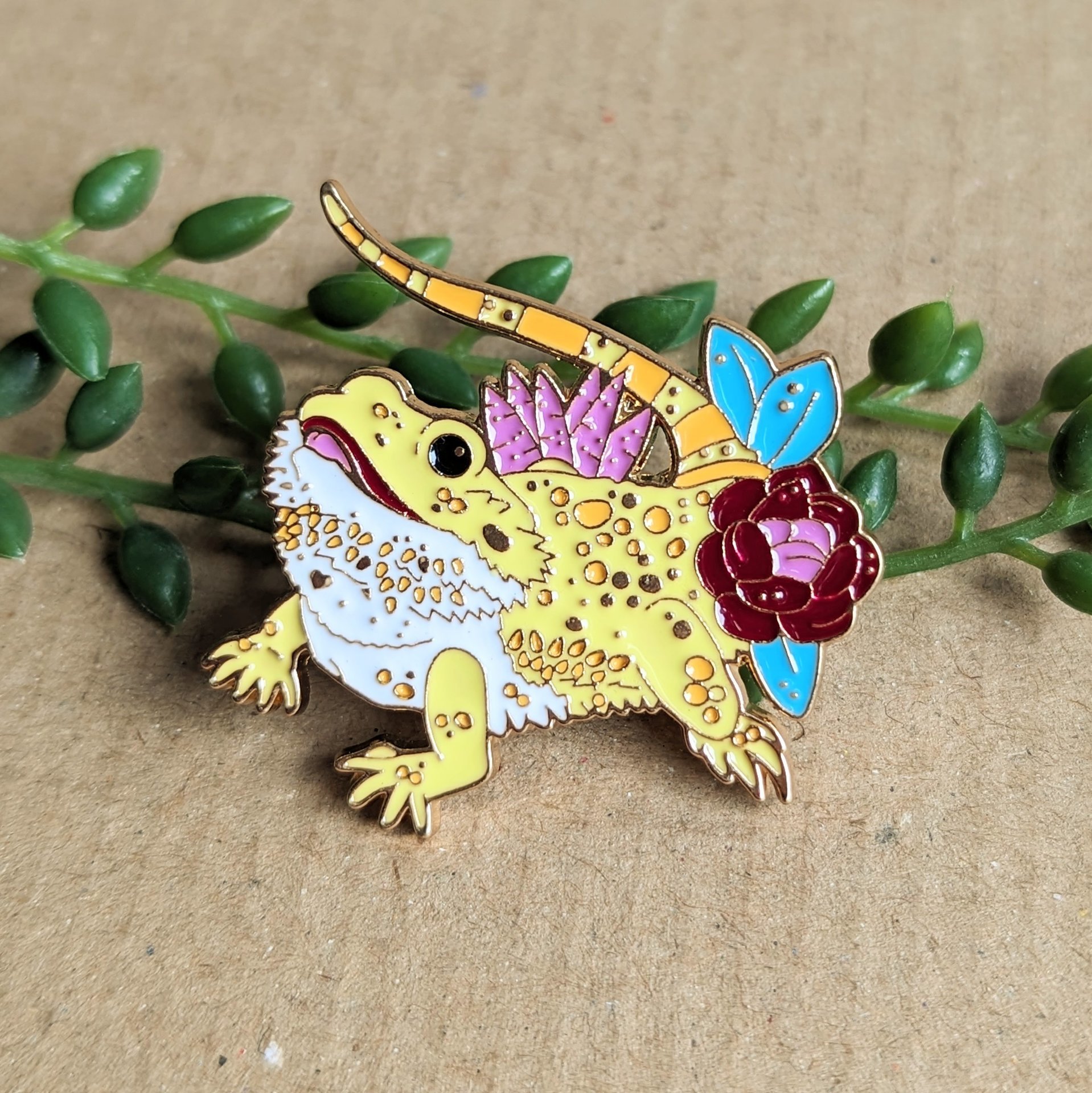 Bearded Dragon Enamel Pin badge