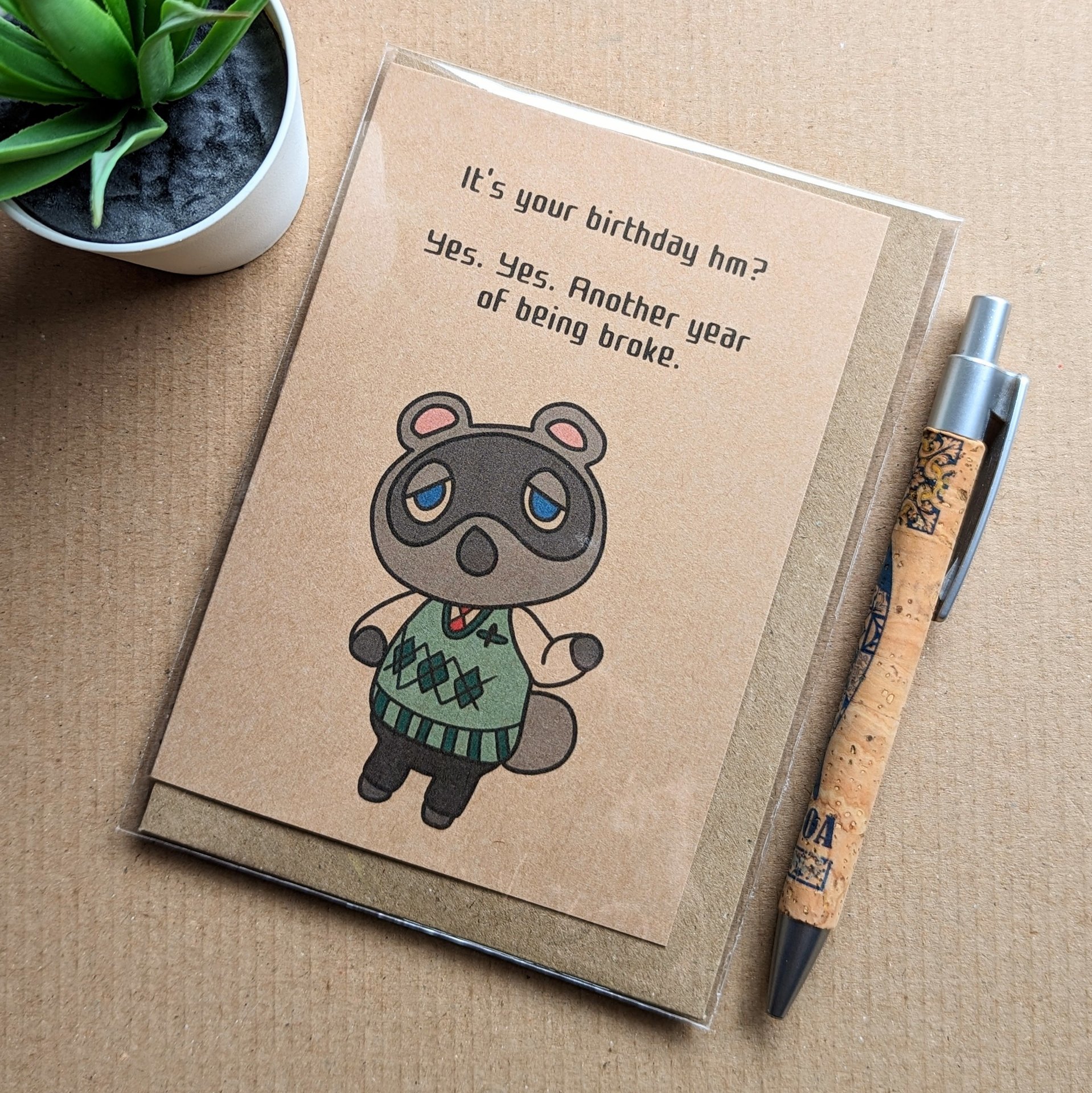 Animal Crossing Birthday Card 