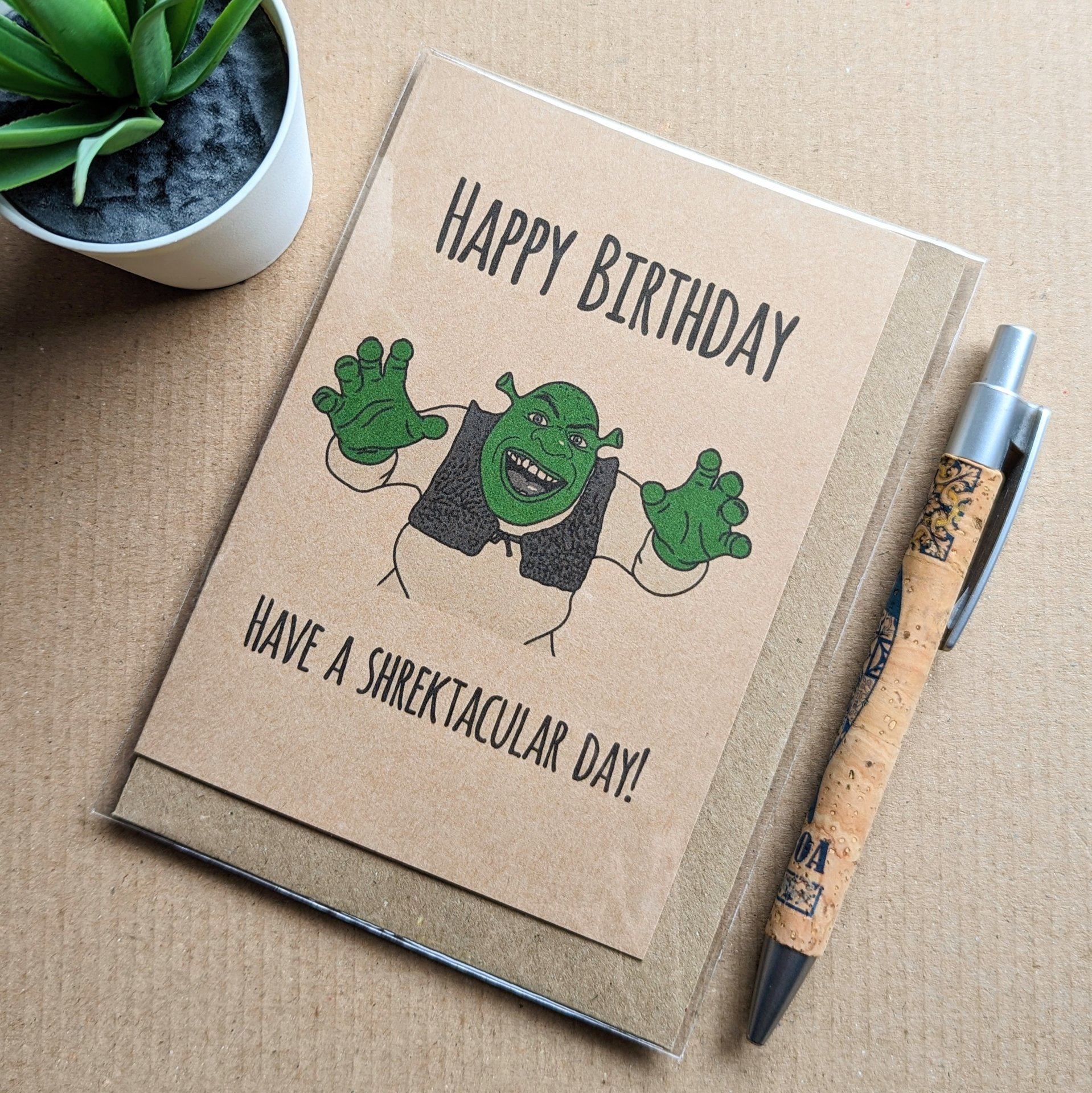 Funny Shrek Birthday Card