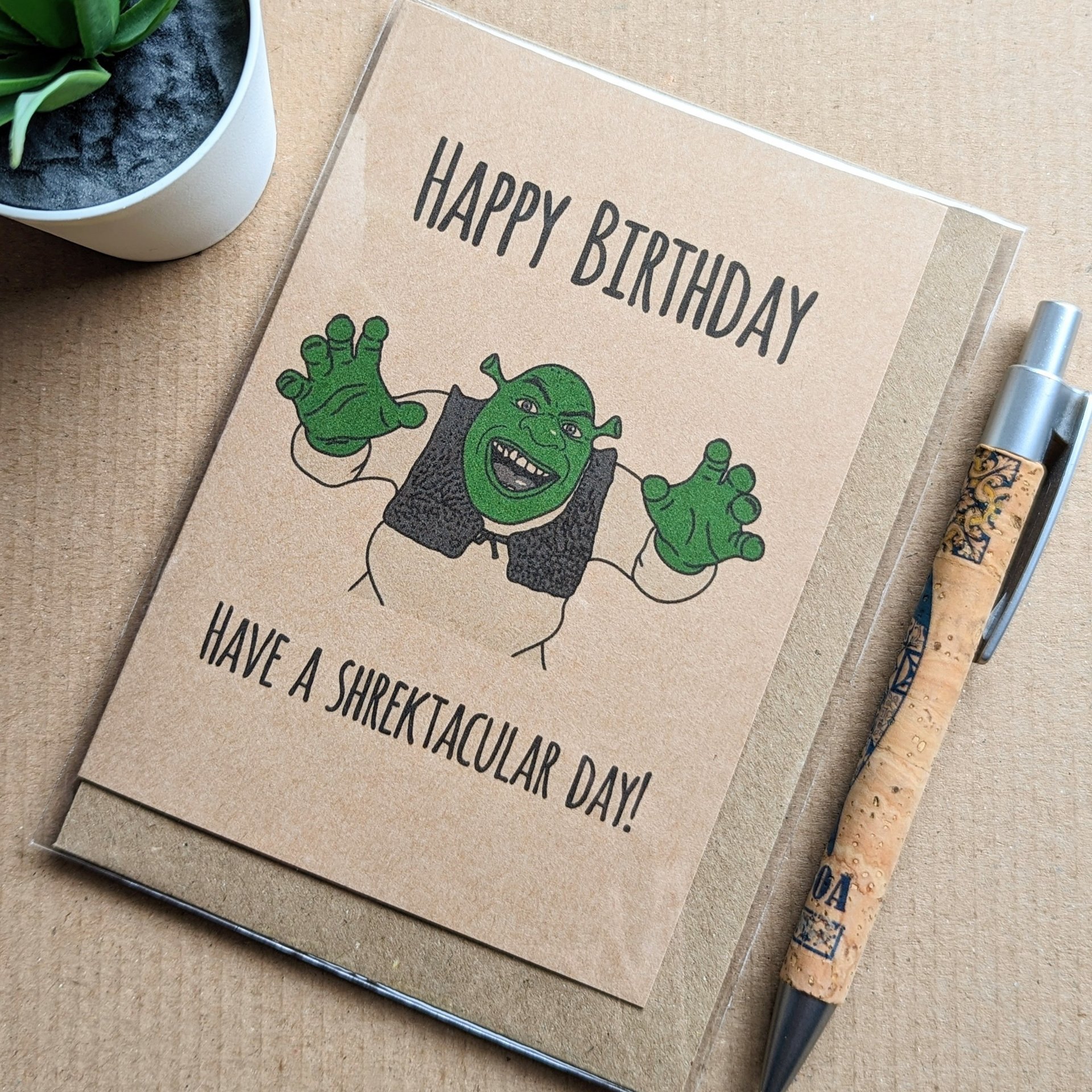 Funny Shrek Birthday Card