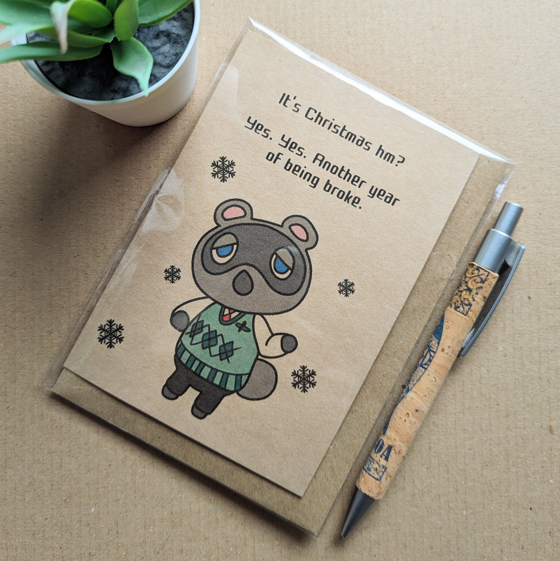 Animal Crossing Christmas Card