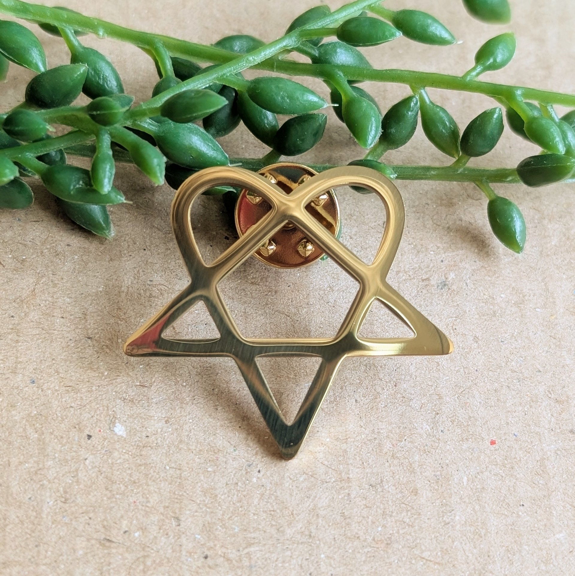 HIM Heartagram Metal Pin Badge