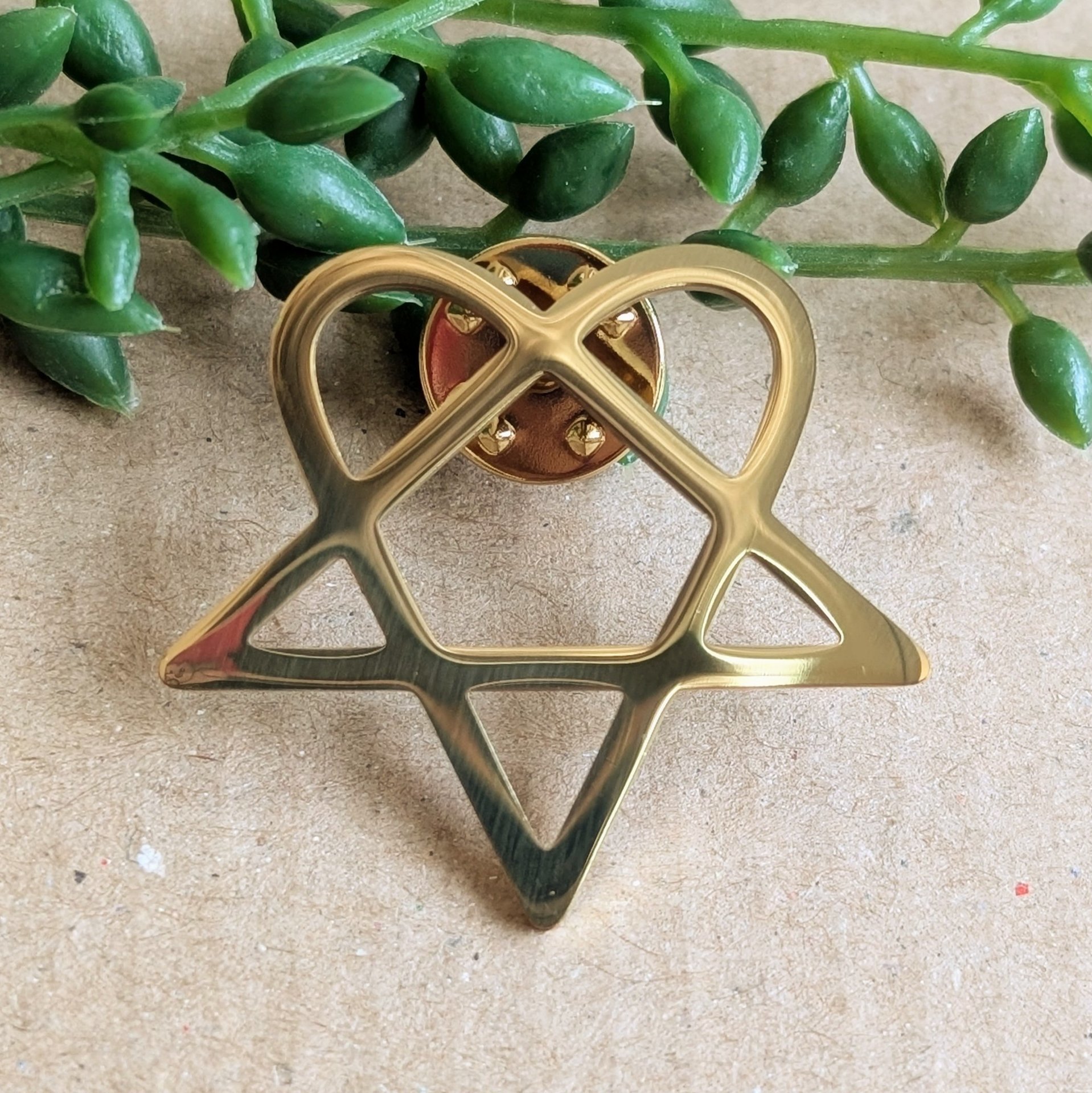 HIM Heartagram Metal Pin Badge