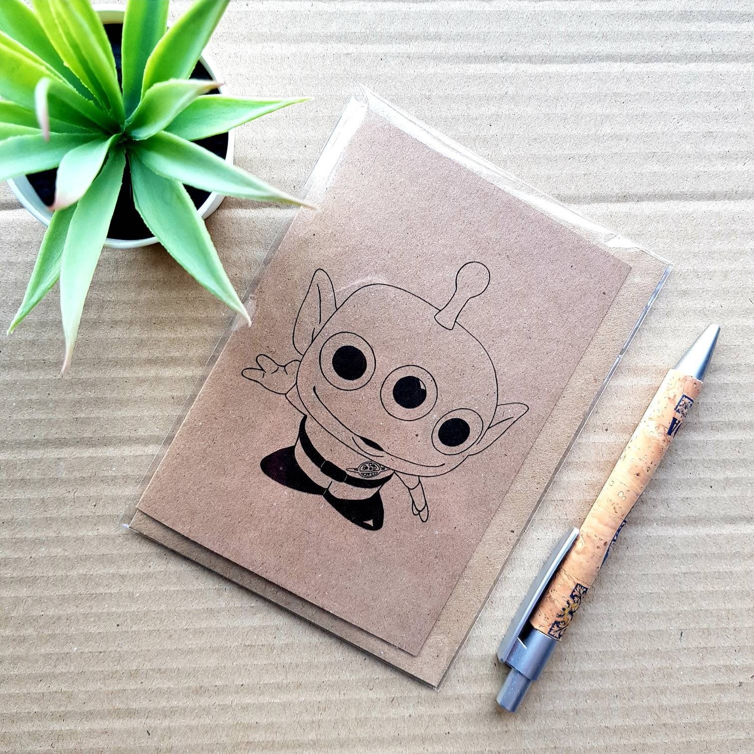 Toy Story Alien Birthday Card - The Claw Cute Disney Funko Pop Blank Card