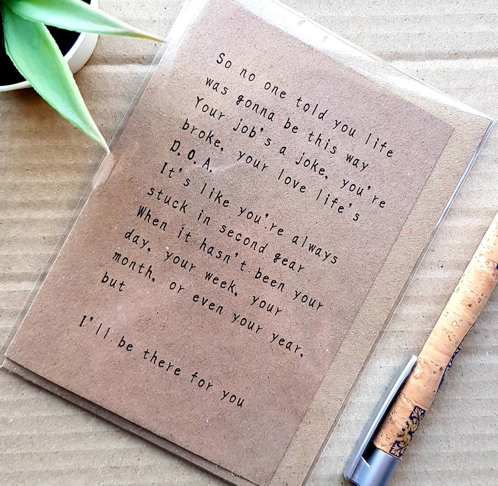 Friends Birthday Card - I'll be there for you theme tune lyrics