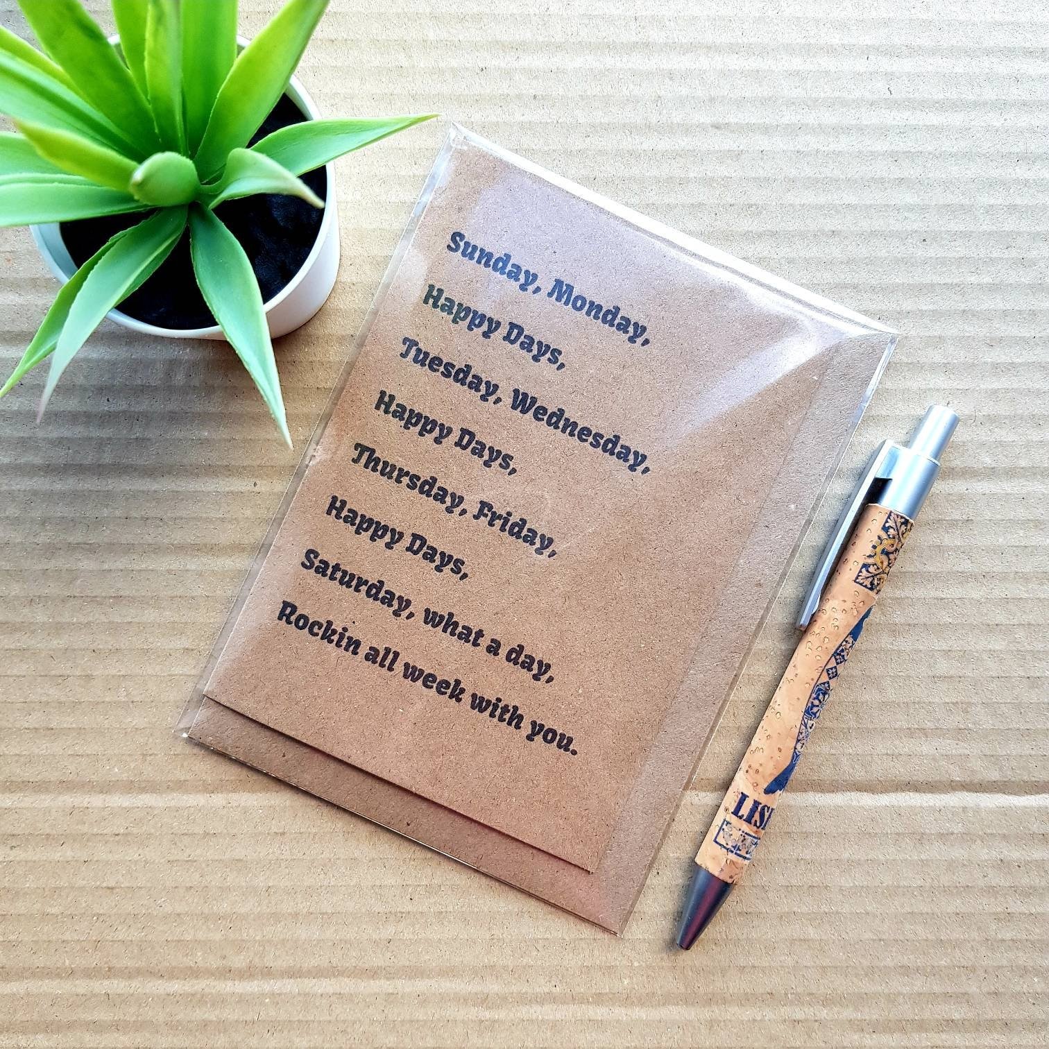 Happy Days Birthday Card - Rockin all week with you lyrics
