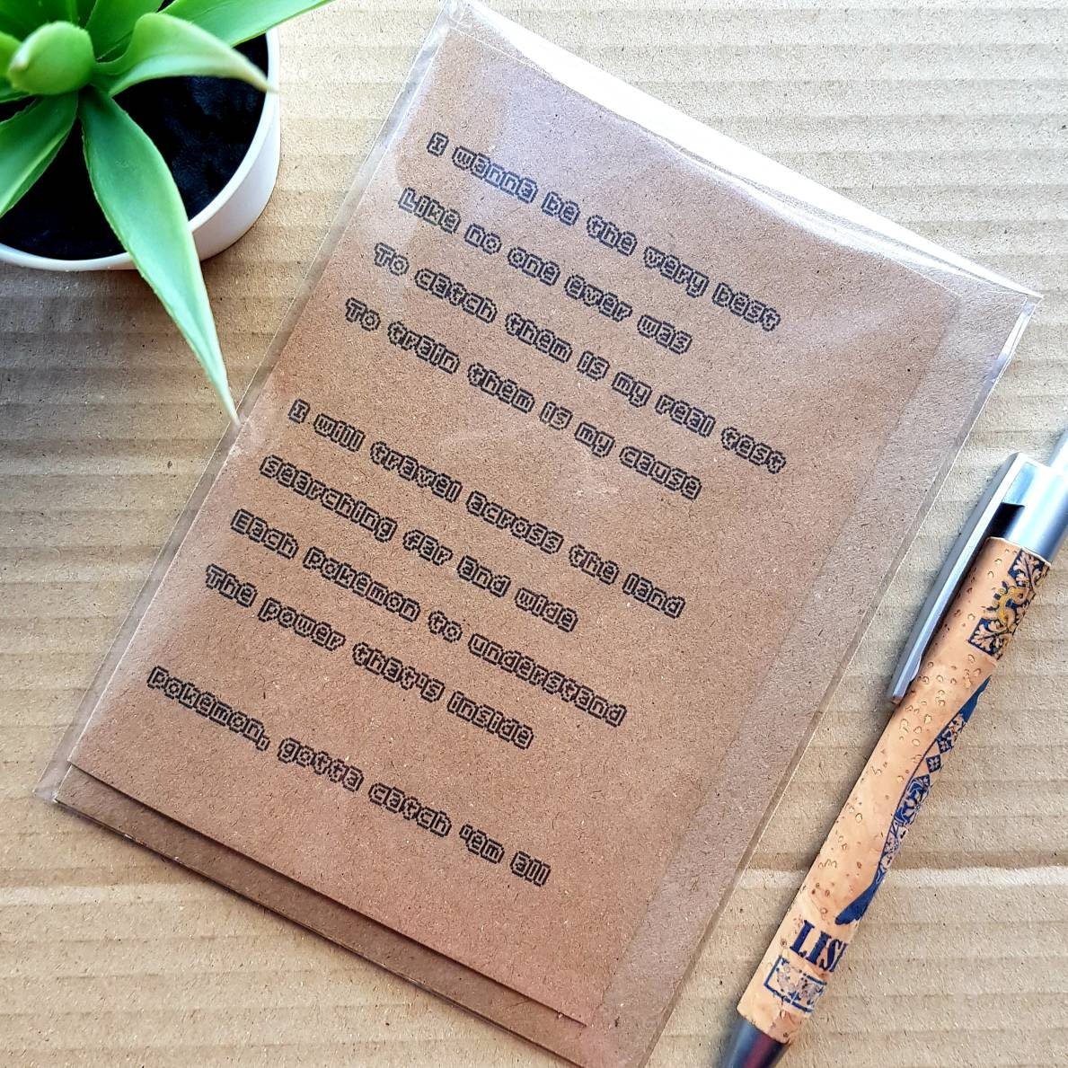 Pokemon Birthday Card - Gotta Catch em all lyrics